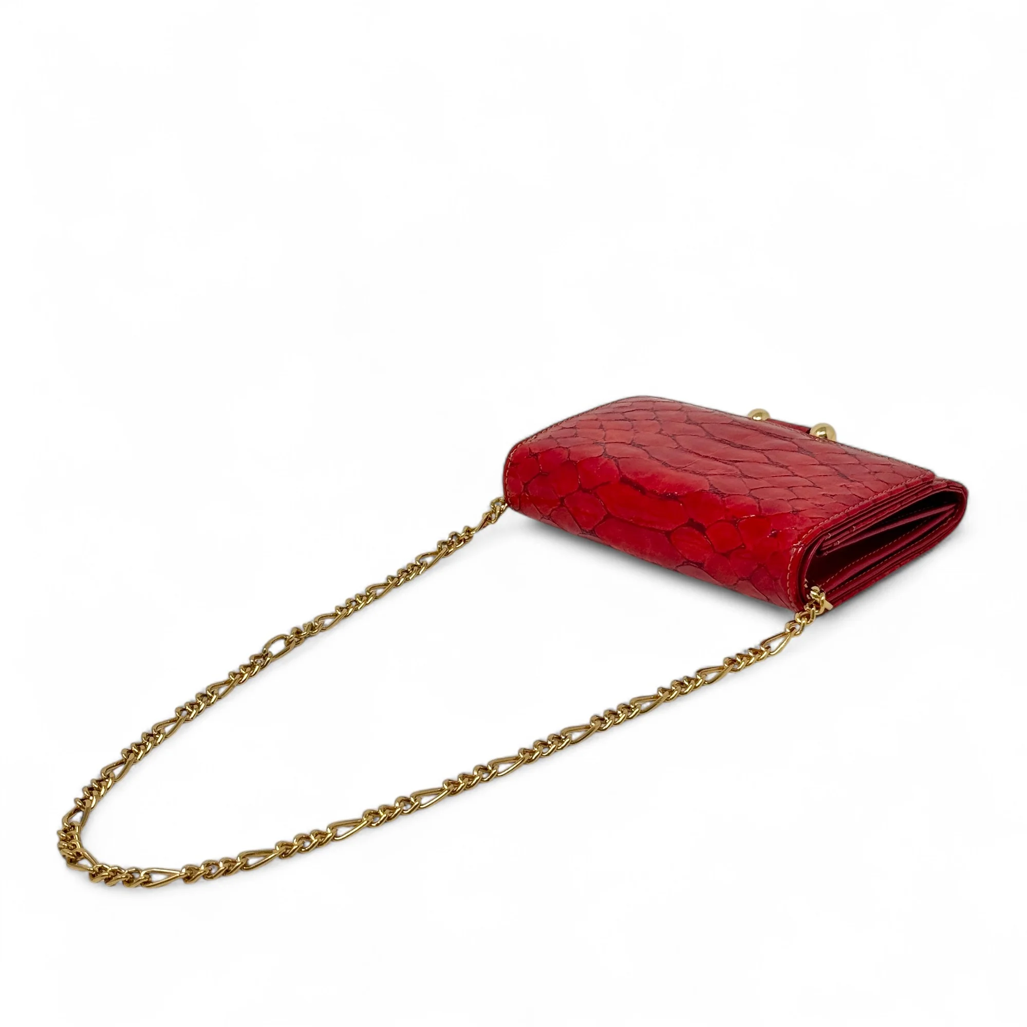 MCM Red Python Wallet on Chain - Image 11