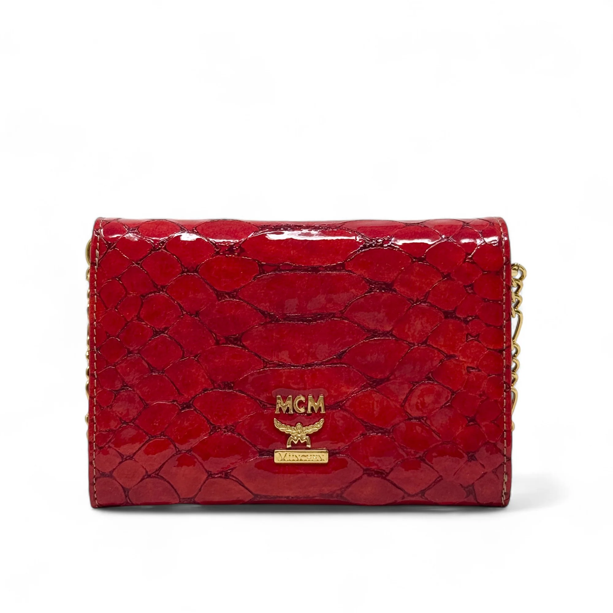 MCM Red Python Wallet on Chain - Image 3