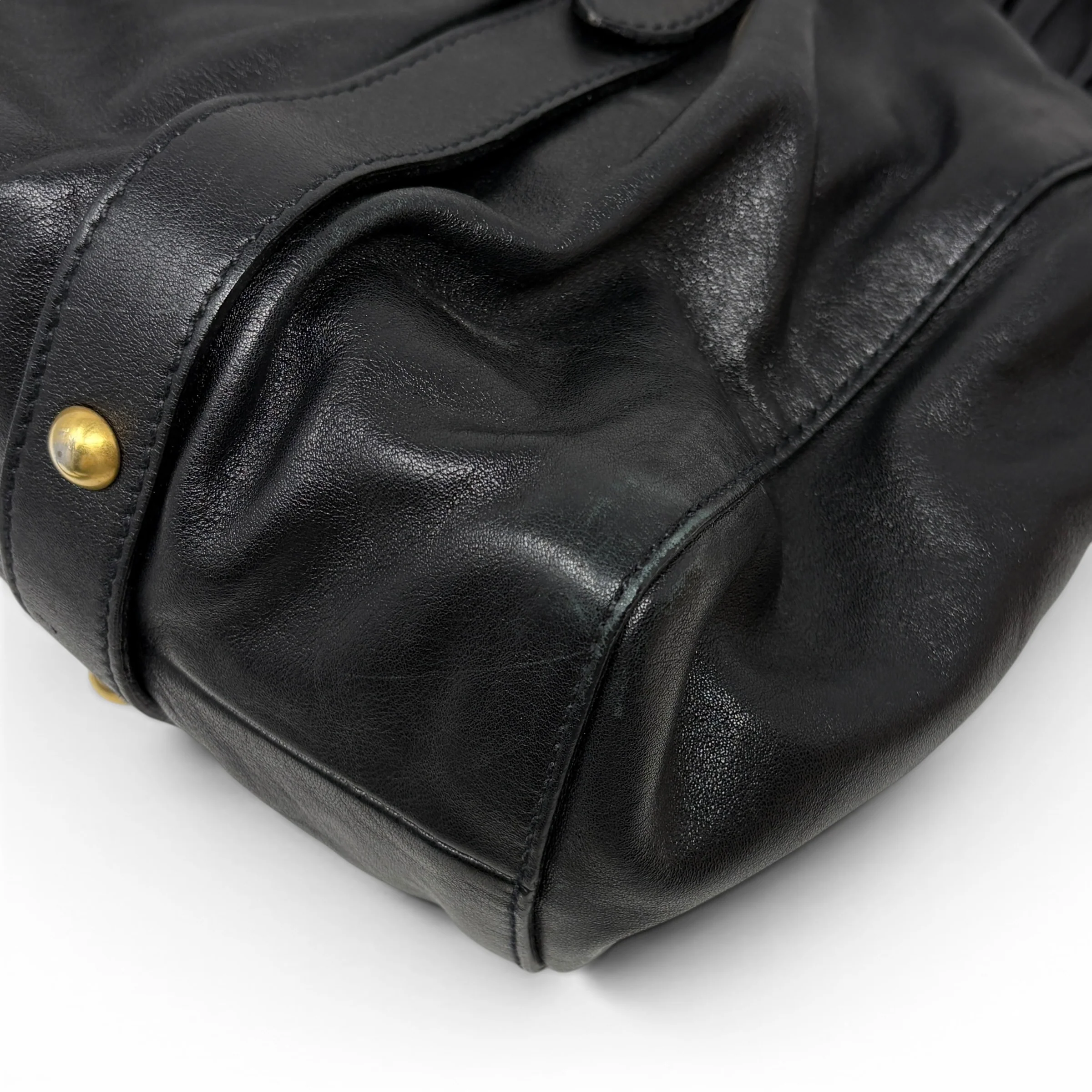 Miu Miu Black Vitello Bow Two Way Bag - Image 11