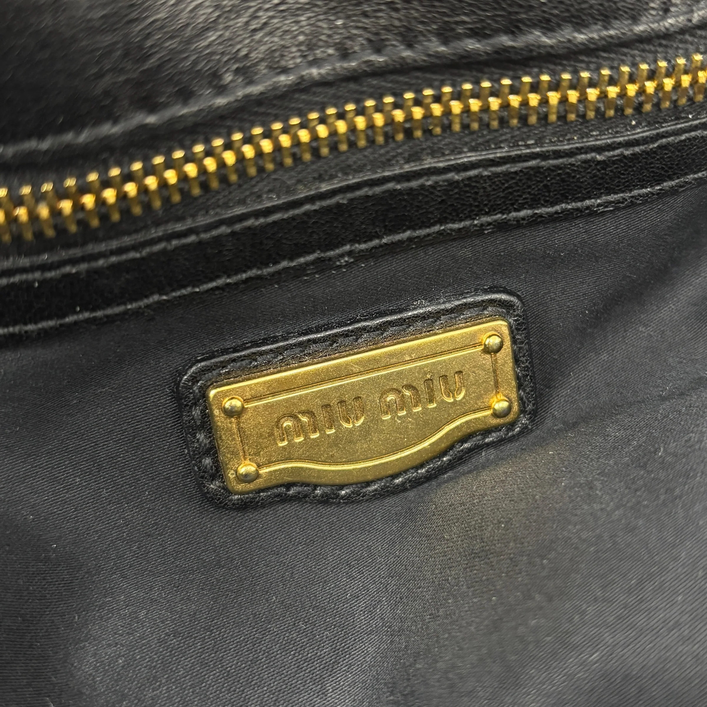 Miu Miu Black Vitello Bow Two Way Bag - Image 12