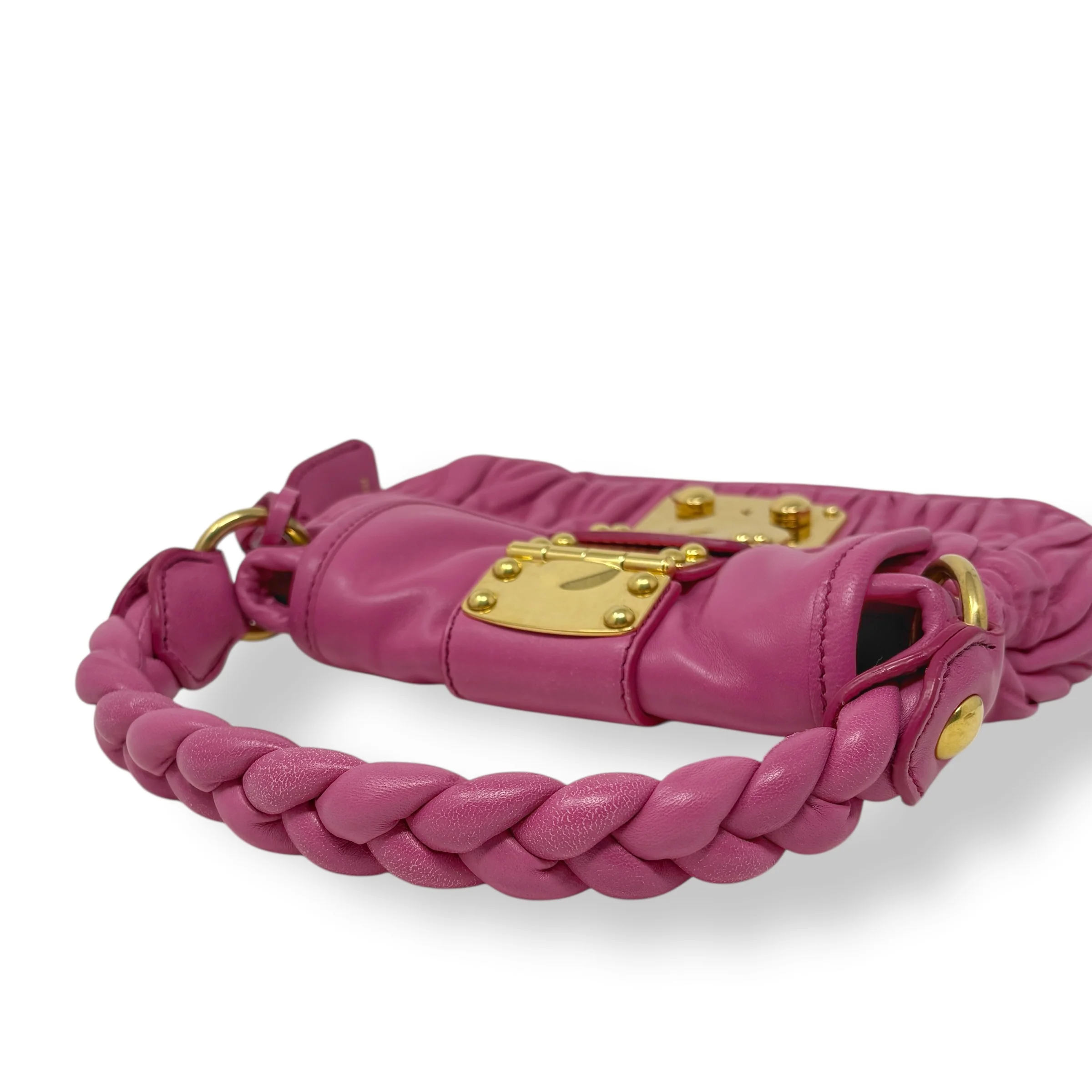 Miu Miu Pink Nappa Mini Coffer Bag - Image 11