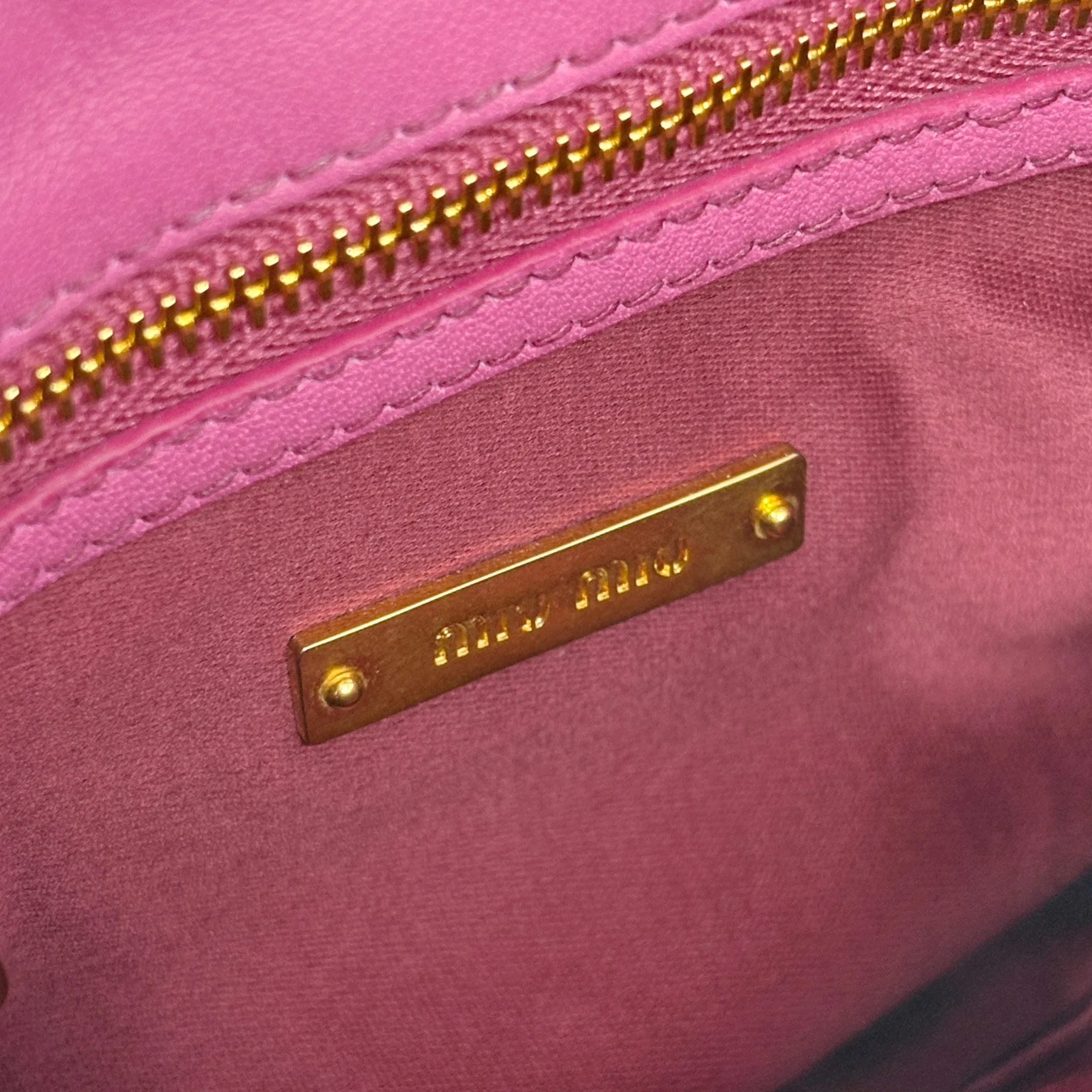 Miu Miu Pink Nappa Mini Coffer Bag - Image 13