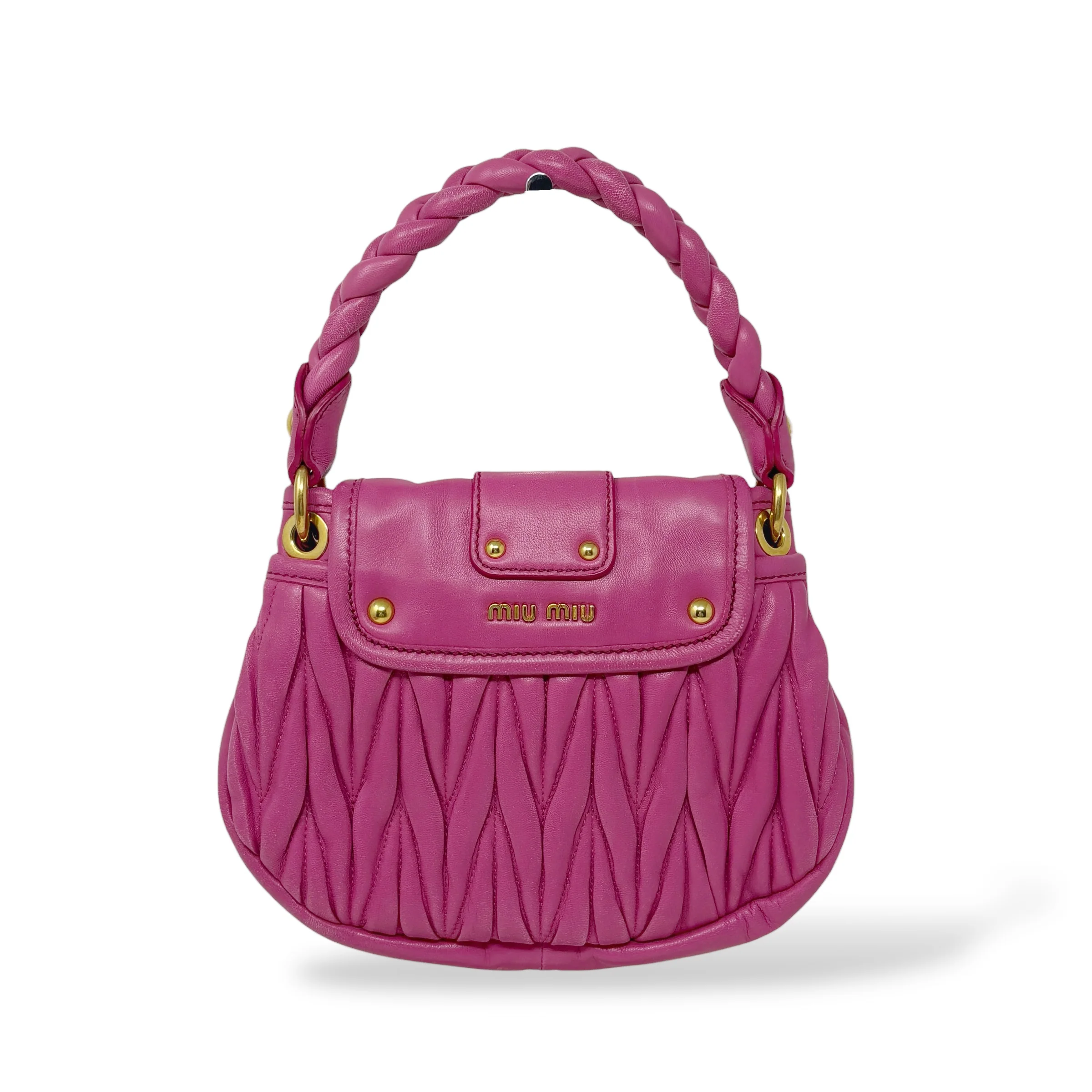 Miu Miu Pink Nappa Mini Coffer Bag - Image 3