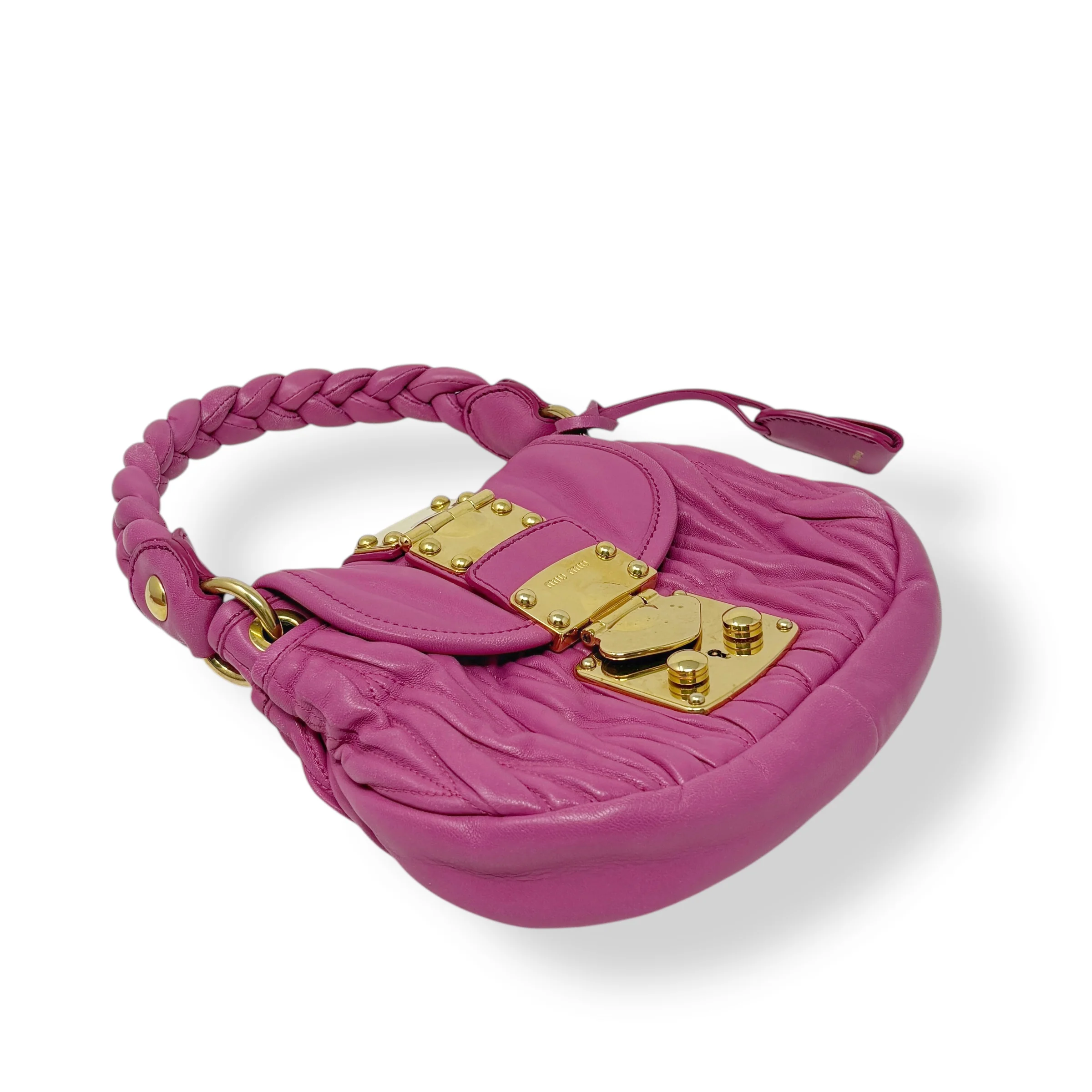 Miu Miu Pink Nappa Mini Coffer Bag - Image 4