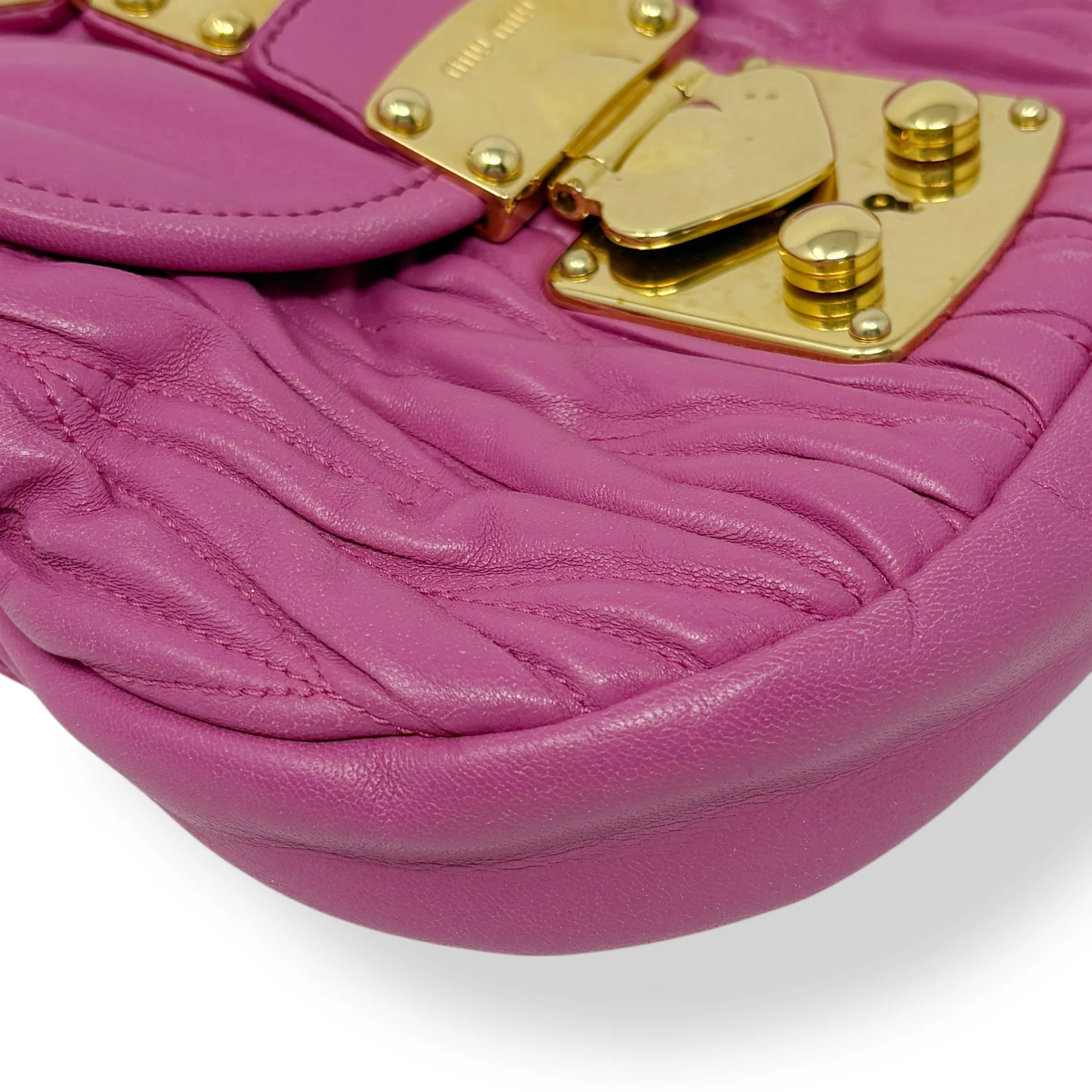 Miu Miu Pink Nappa Mini Coffer Bag - Image 9