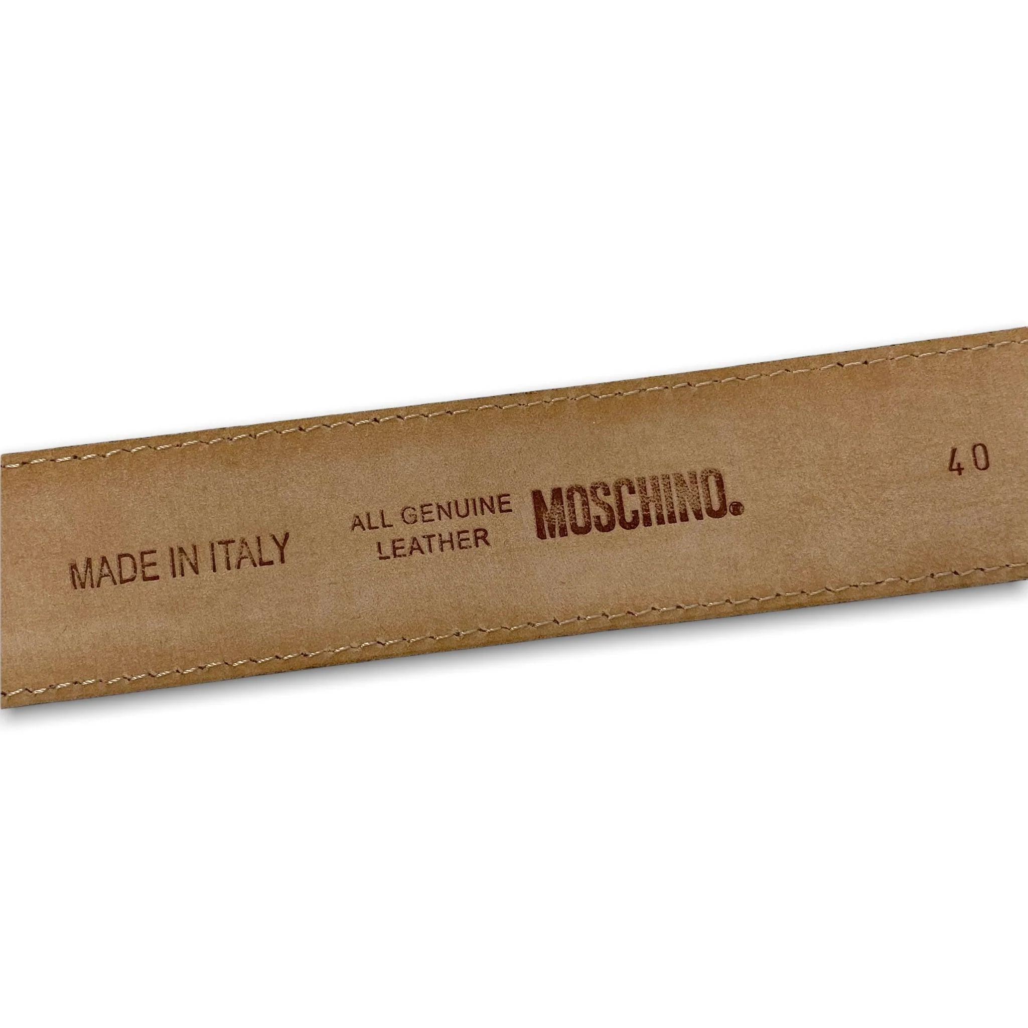 Moschino White Good Girl Buckle Belt 40 - Image 3