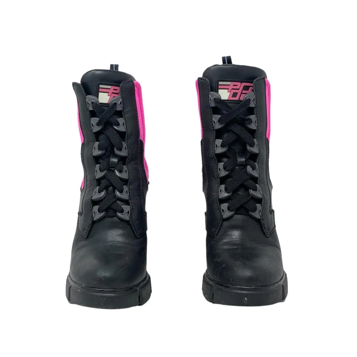 Prada Black Calfskin Ankle Boots 37 - Image 3