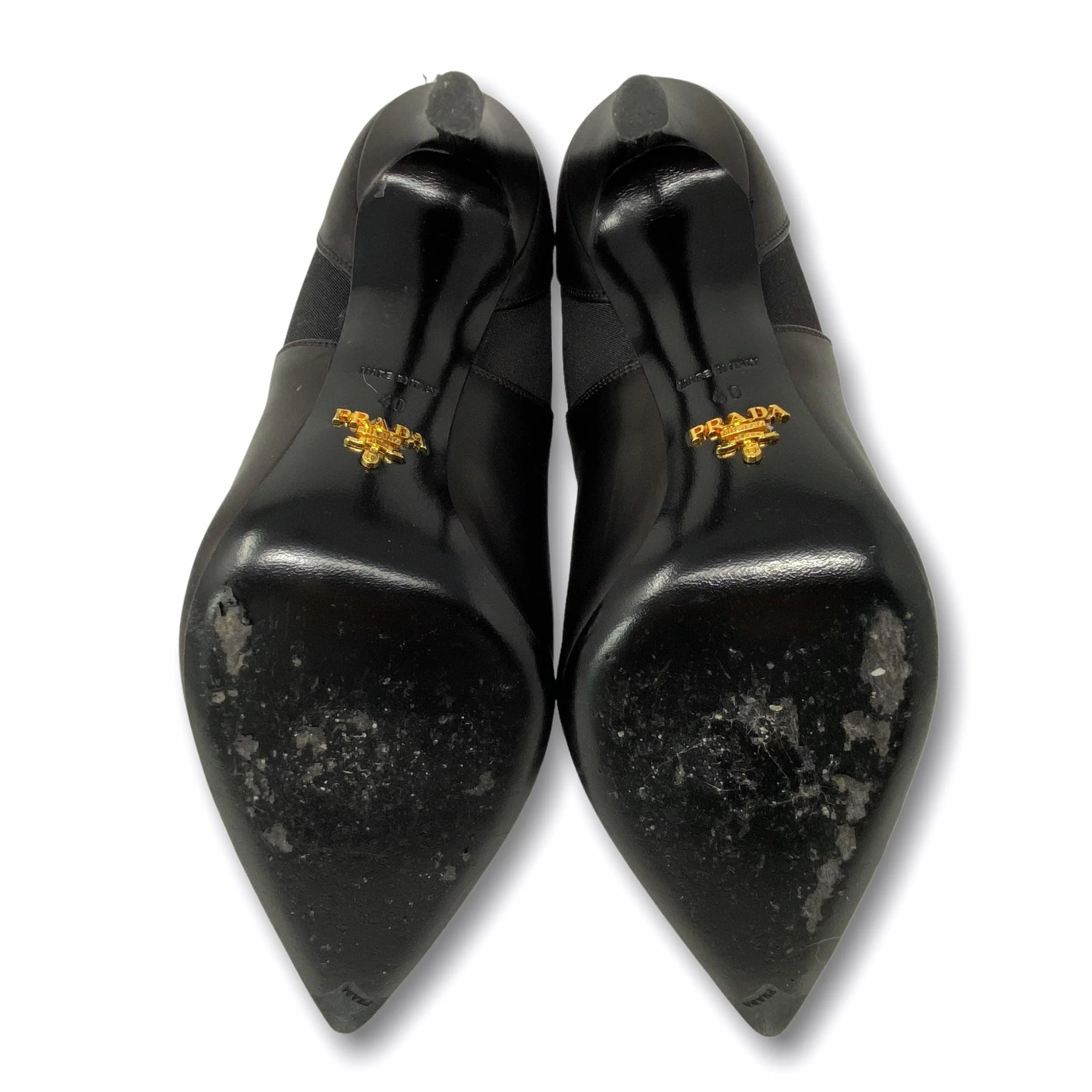 Prada Black Calfskin Ankle Strap Boots 40 - Image 4