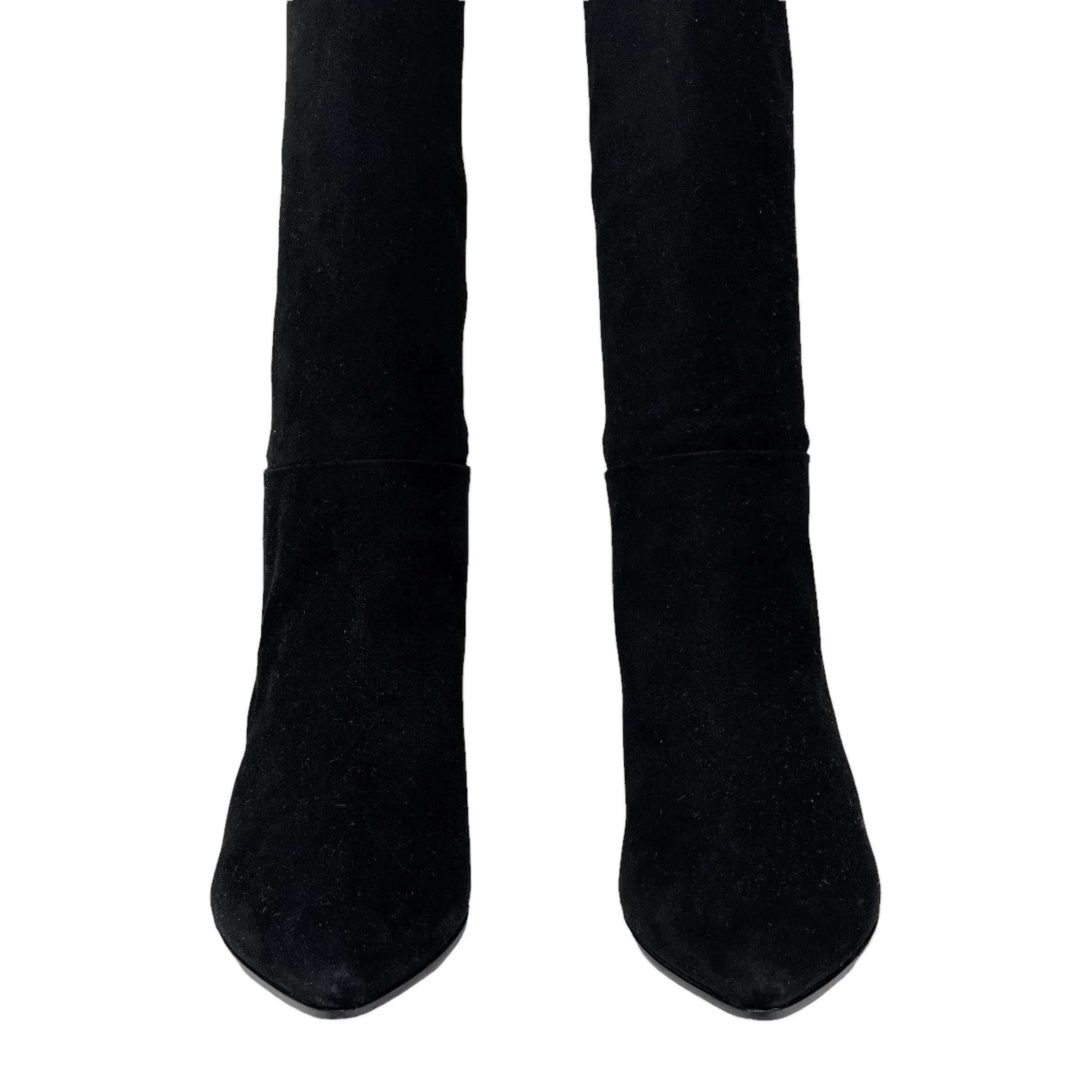 Prada Black Suede Knee High Boots 38.5 - Image 3