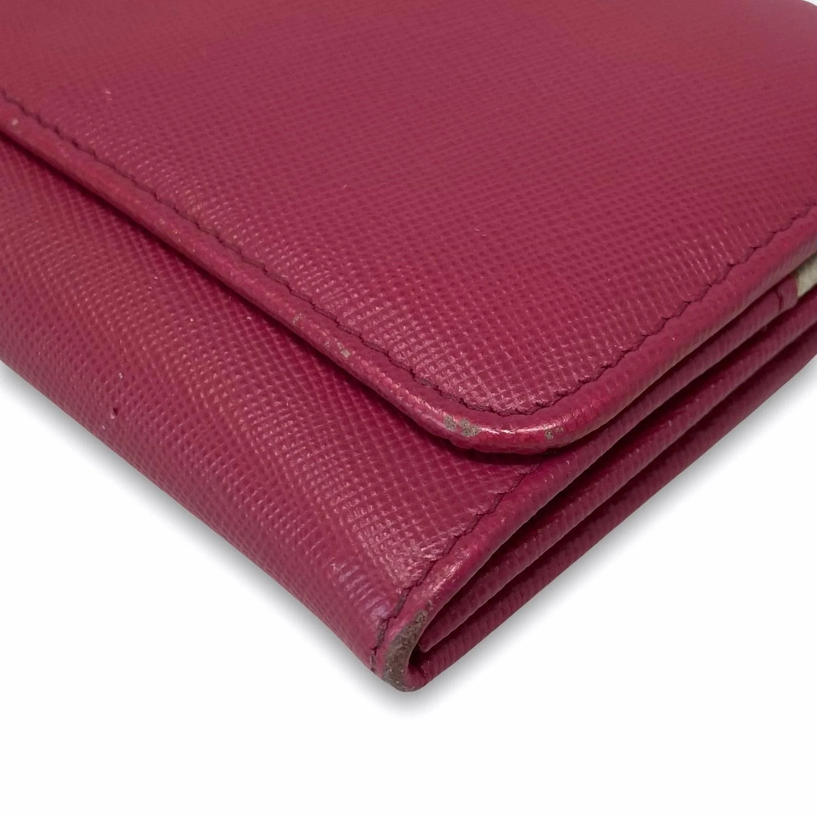 Prada Peony Pink Saffiano Long Wallet - Image 5