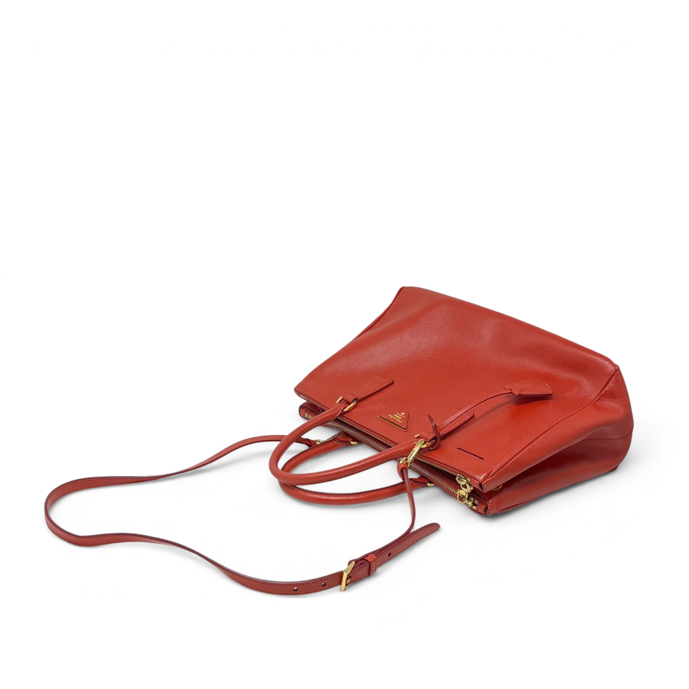 Prada Red Medium Galleria Tote - Image 12