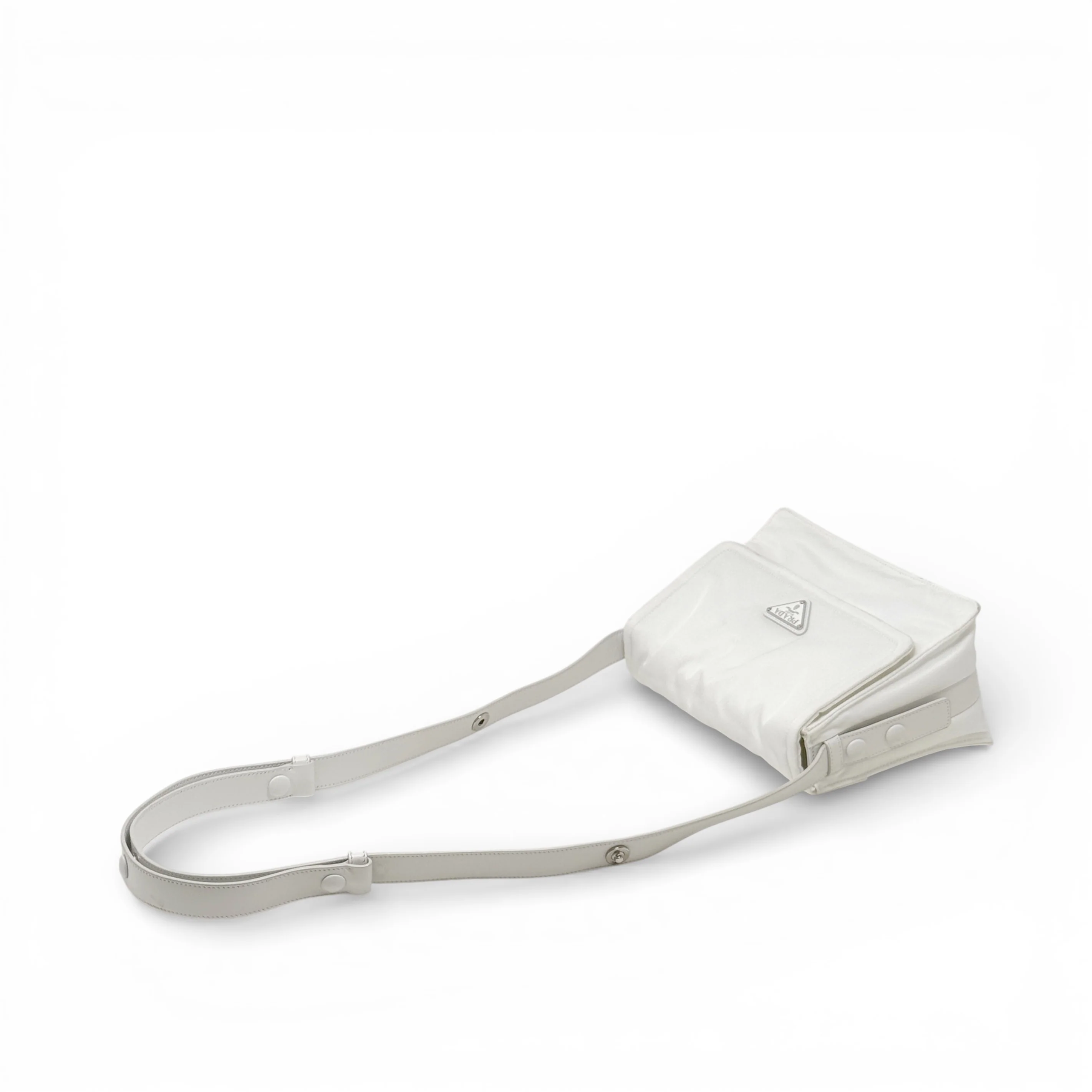 Prada White Re-Nylon Crossbody Bag - Image 14