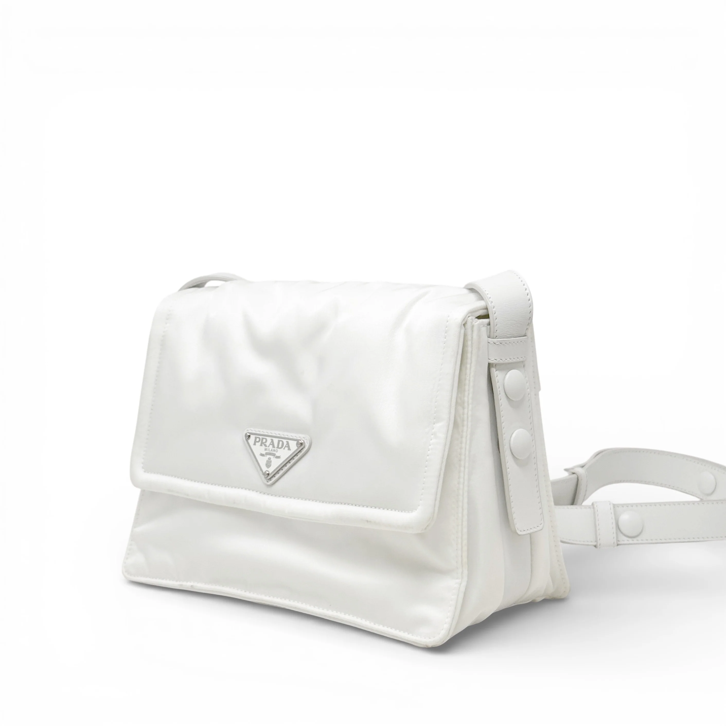 Prada White Re-Nylon Crossbody Bag - Image 2