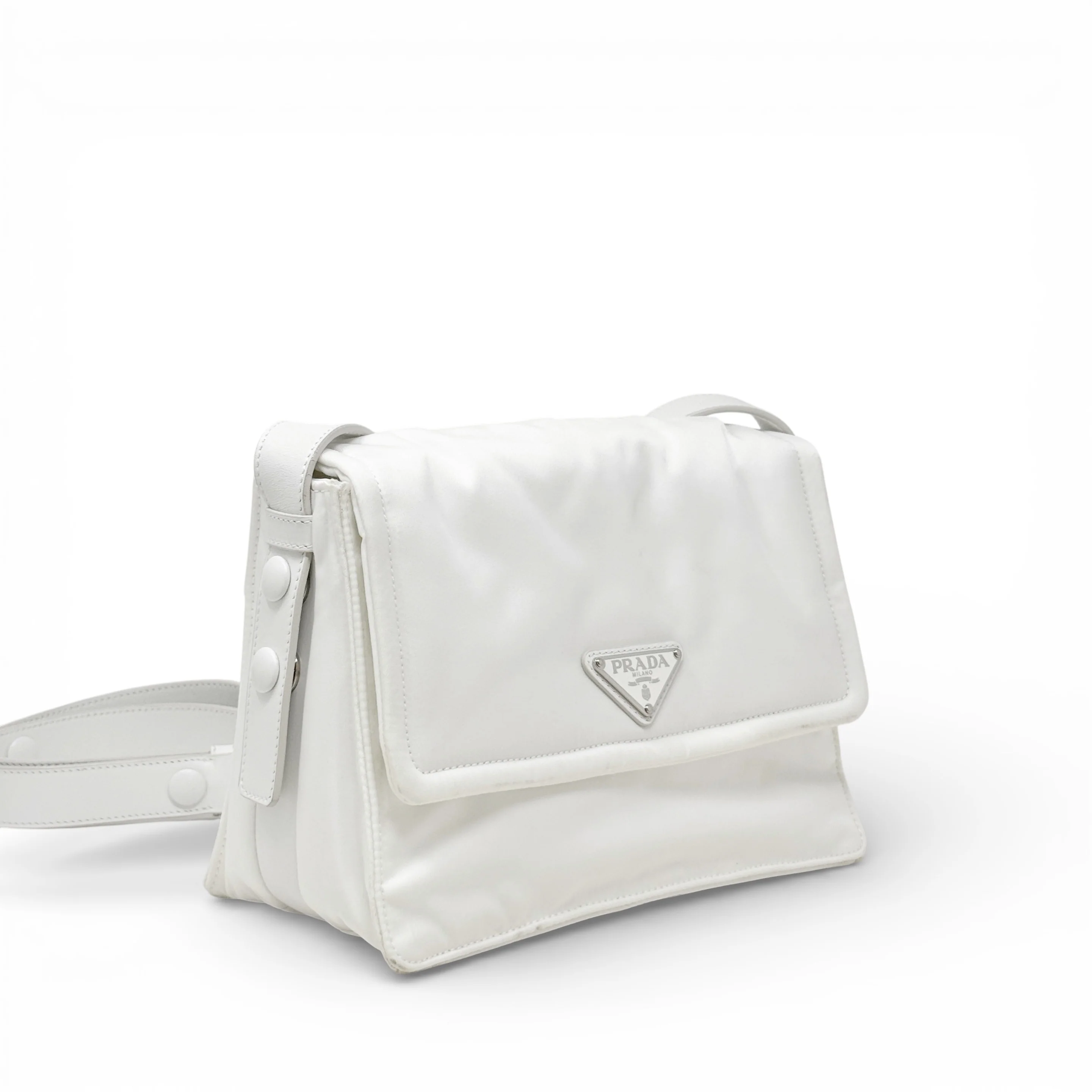 Prada White Re-Nylon Crossbody Bag - Image 4