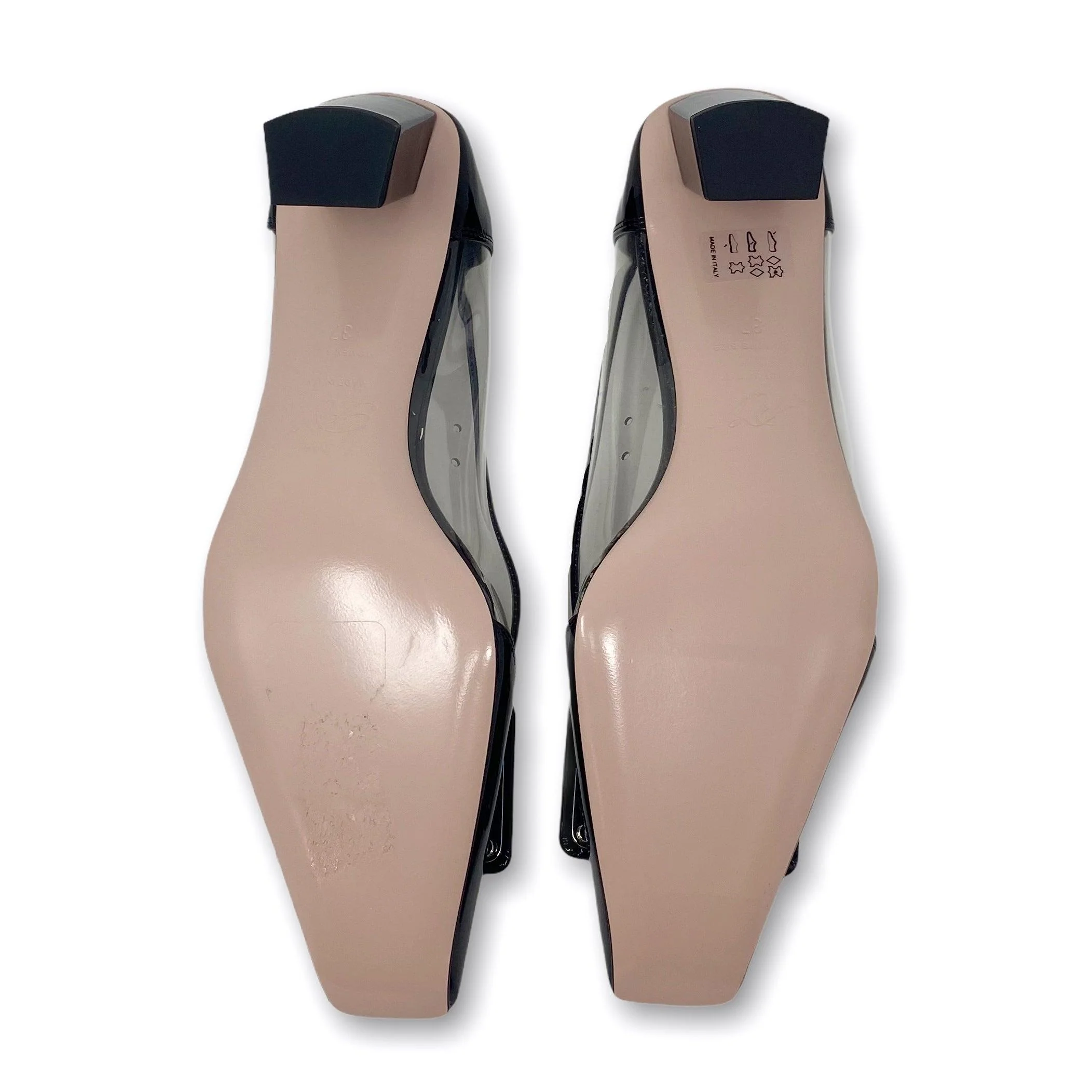 Roger Vivier Black Patent Belle Vivier Pumps 37 - Image 4