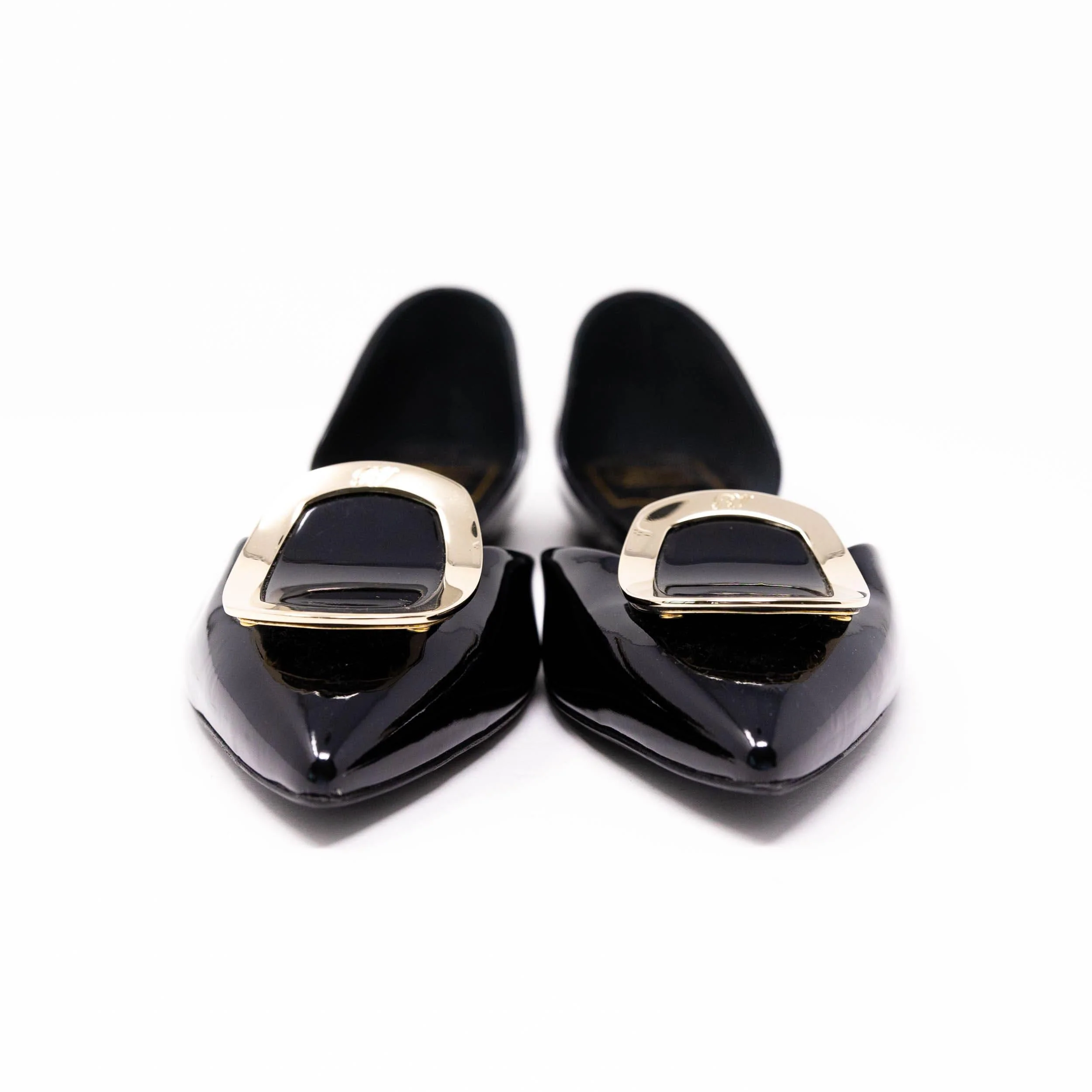 Roger Vivier Black Patent Chips Flats 37.5 - Image 3