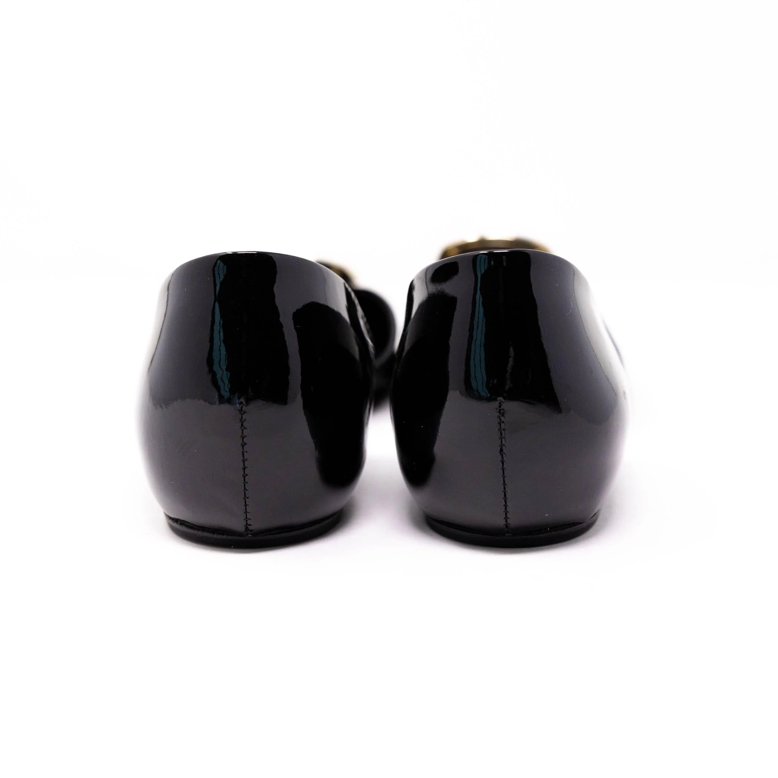 Roger Vivier Black Patent Chips Flats 37.5 - Image 7