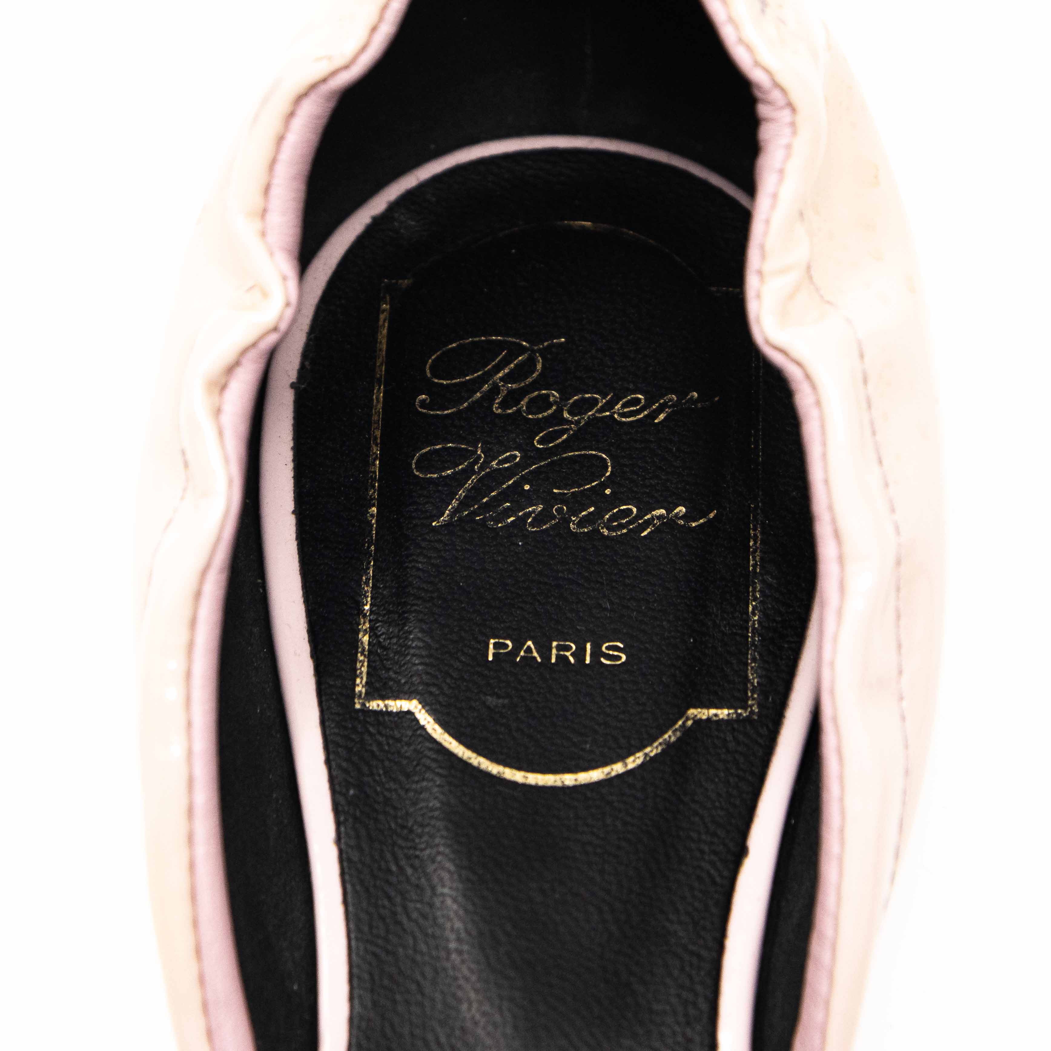 Roger Vivier Pink D’Orsay Flats 37.5 - Image 10