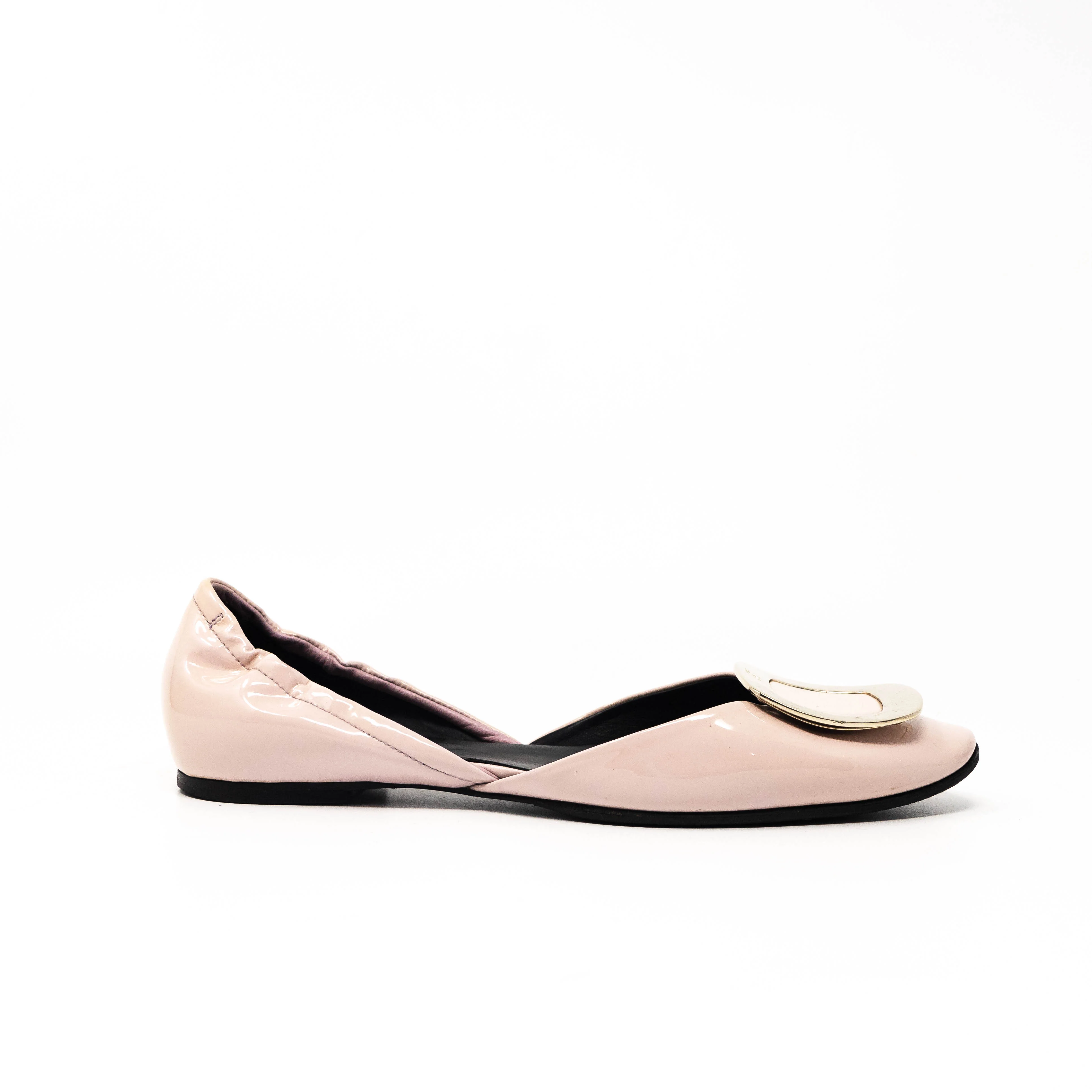 Roger Vivier Pink D’Orsay Flats 37.5 - Image 11