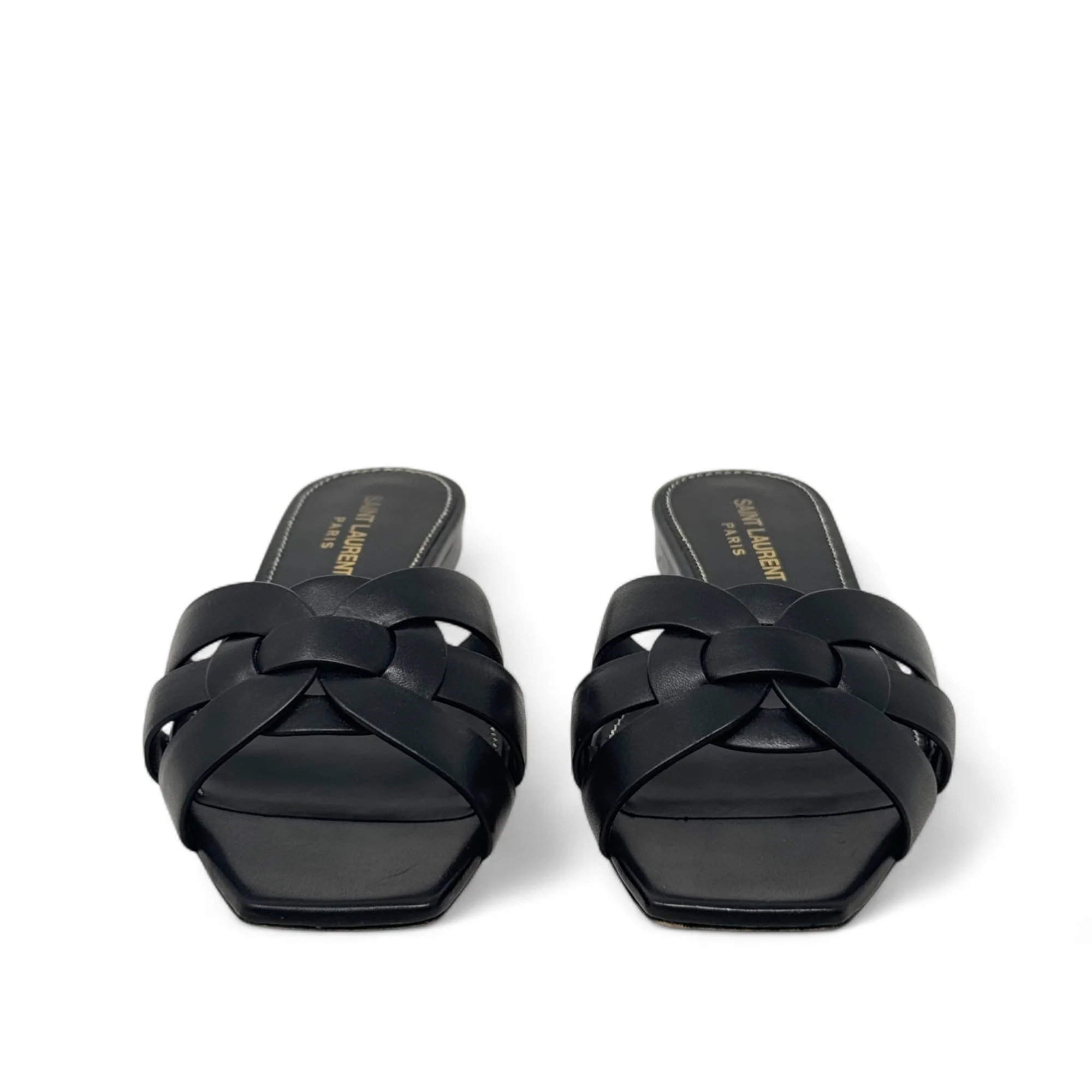 Saint Laurent Black Tribute Mule Sandals 36.5 - Image 3