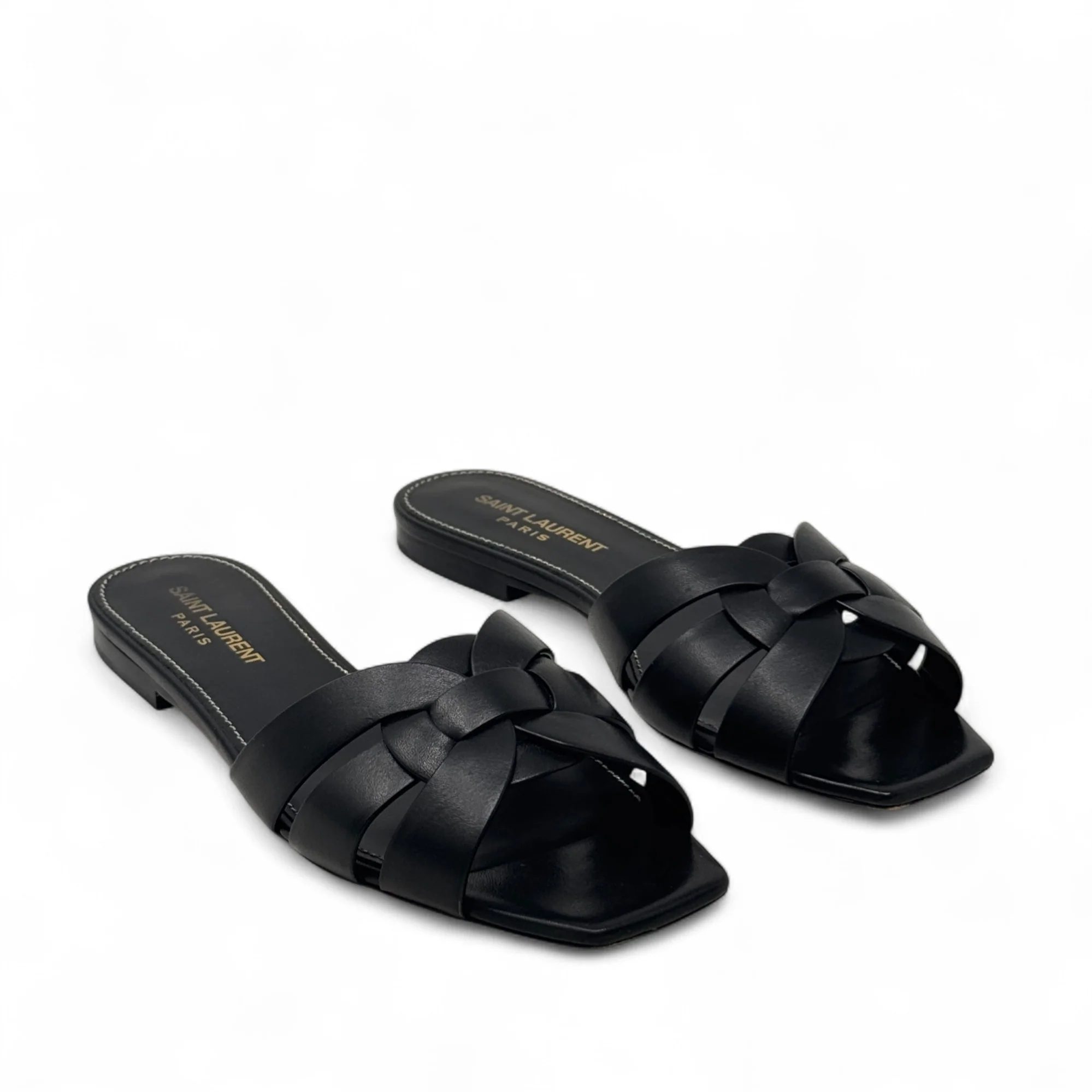 Saint Laurent Black Tribute Mule Sandals 36.5 - Image 4