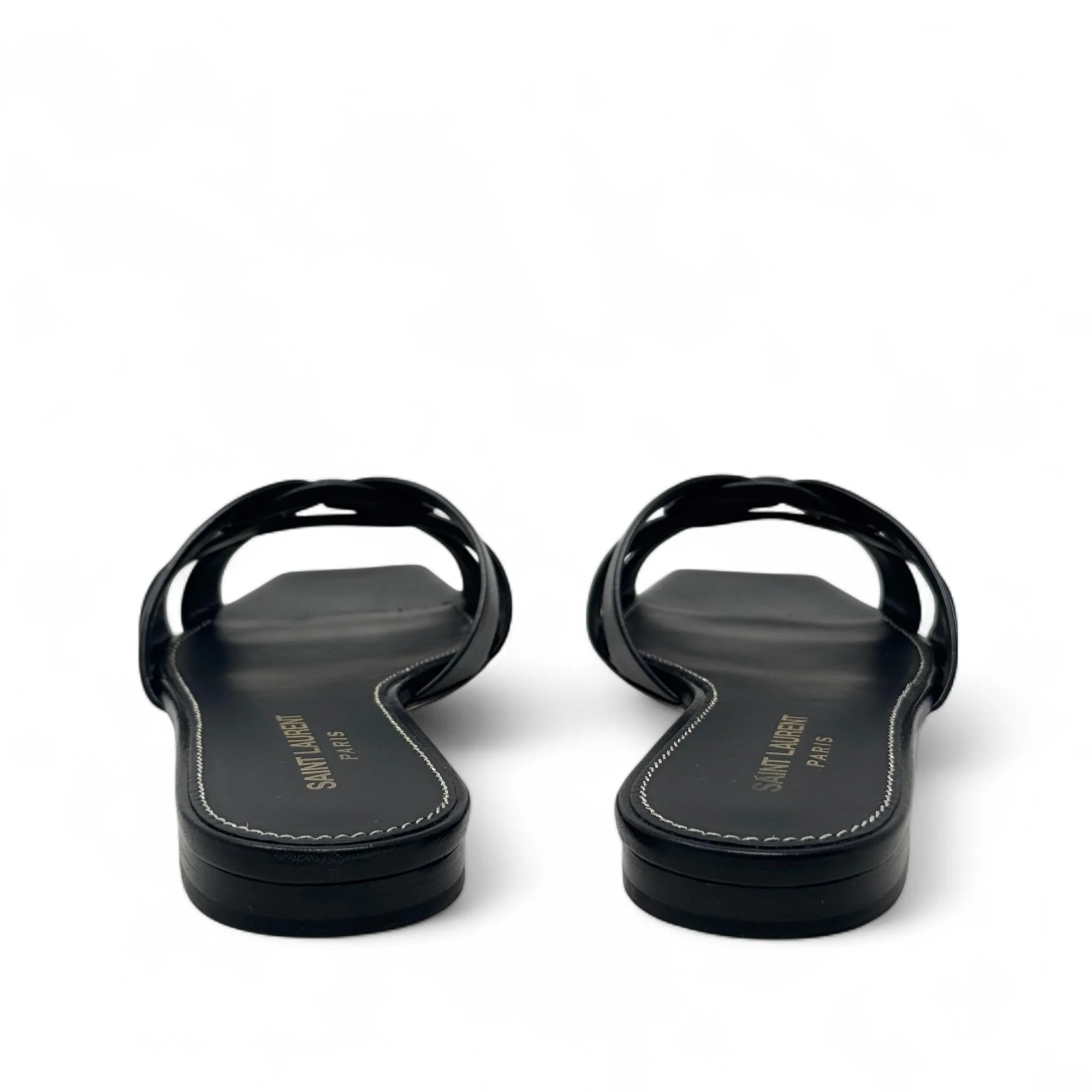 Saint Laurent Black Tribute Mule Sandals 36.5 - Image 5