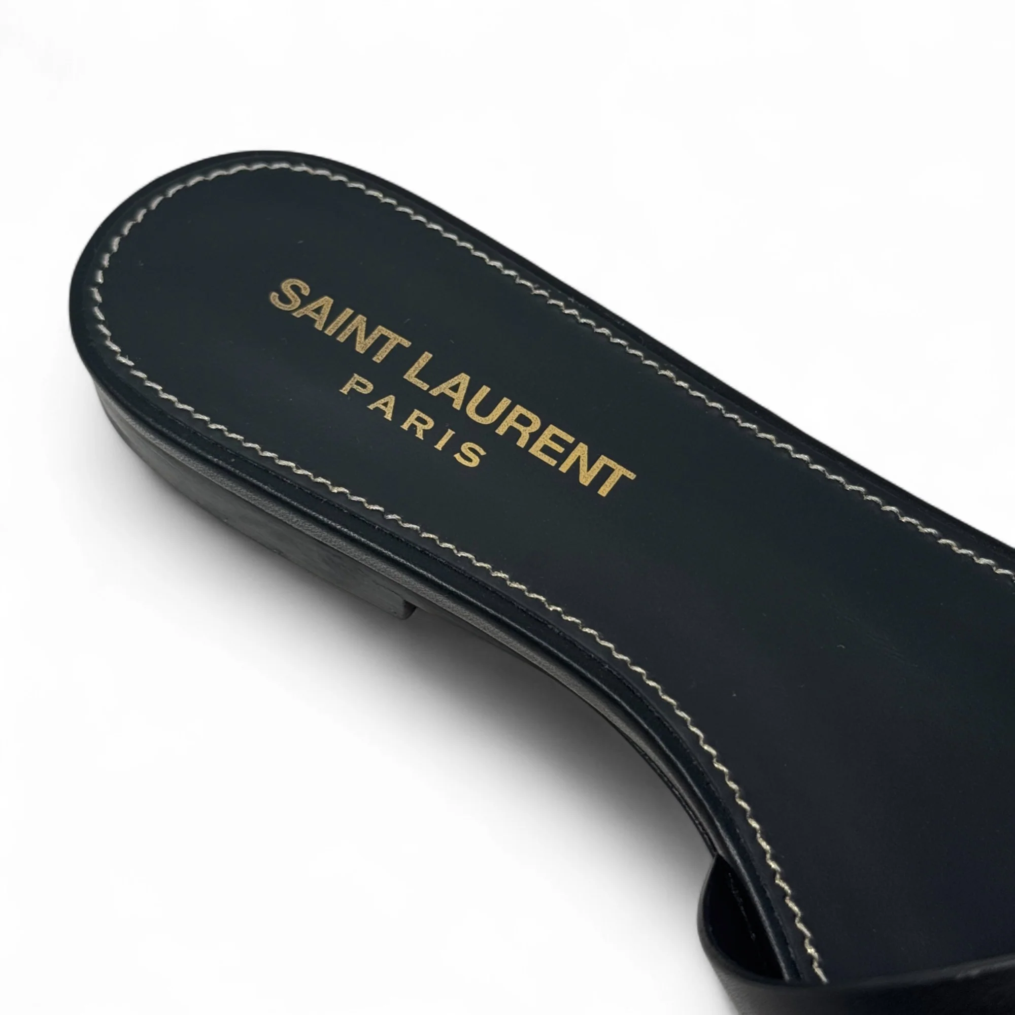 Saint Laurent Black Tribute Mule Sandals 36.5 - Image 7