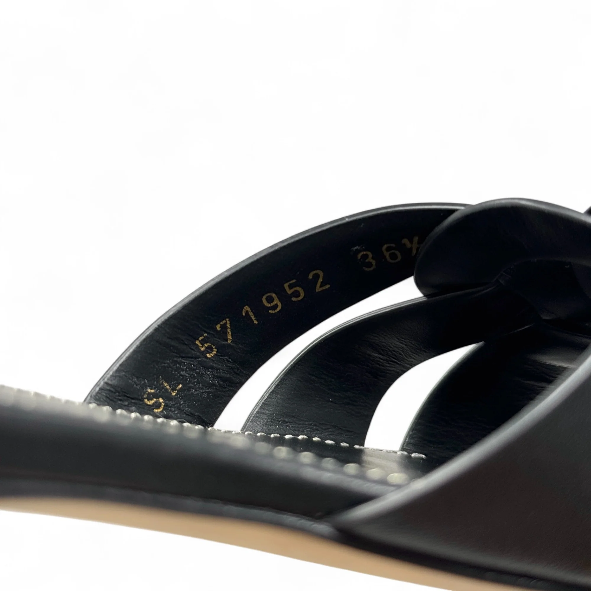 Saint Laurent Black Tribute Mule Sandals 36.5 - Image 8