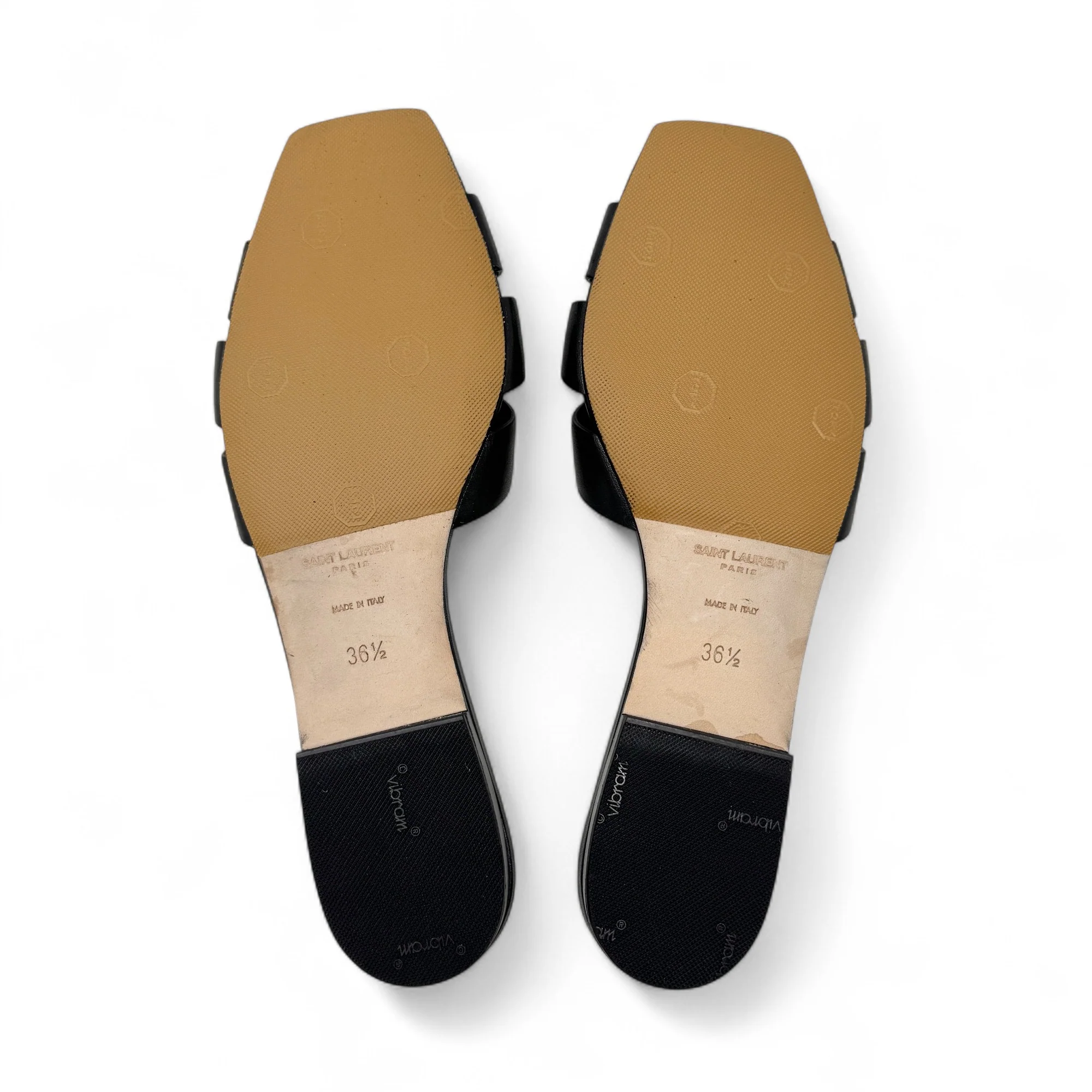 Saint Laurent Black Tribute Mule Sandals 36.5 - Image 9