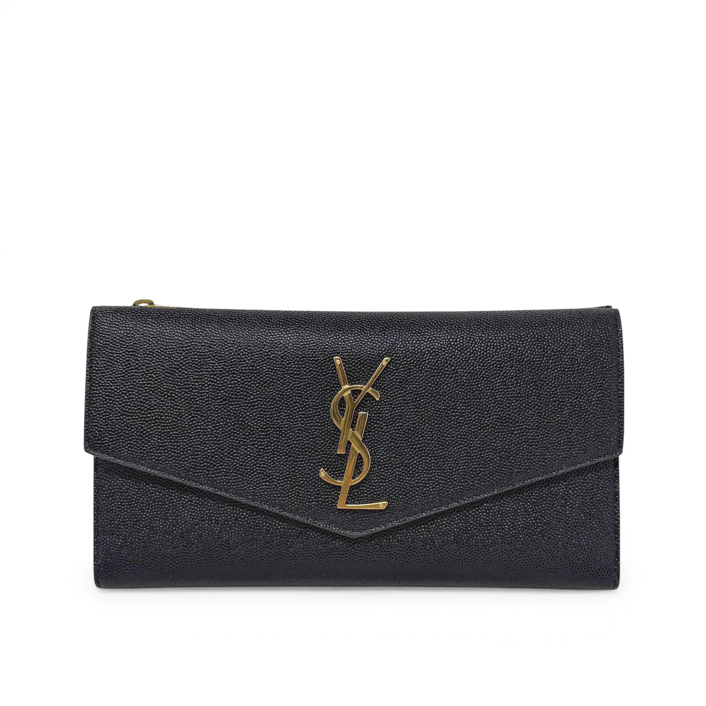 Saint Laurent Black Uptown Large Bifold Wallet