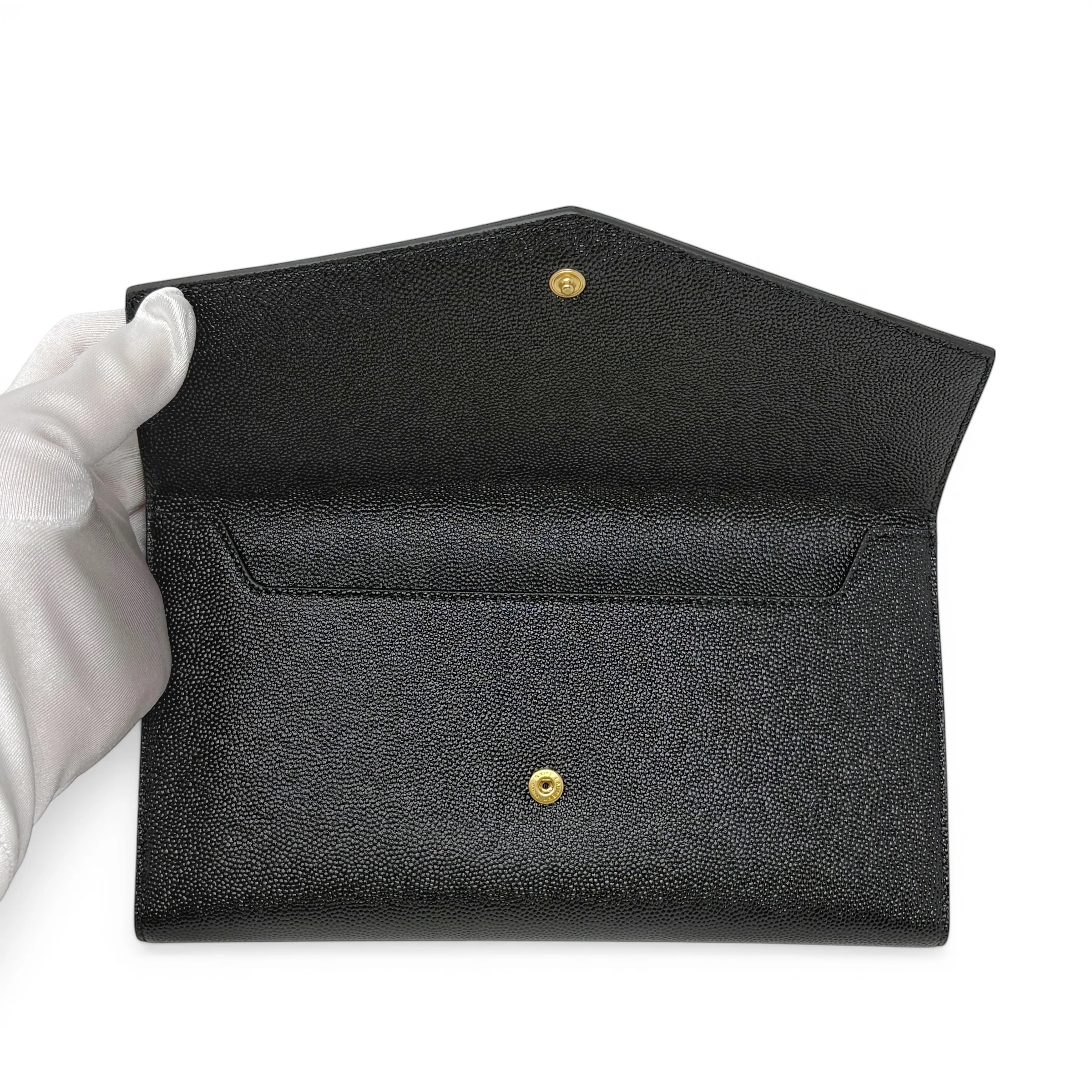 Saint Laurent Black Uptown Large Bifold Wallet - Image 5