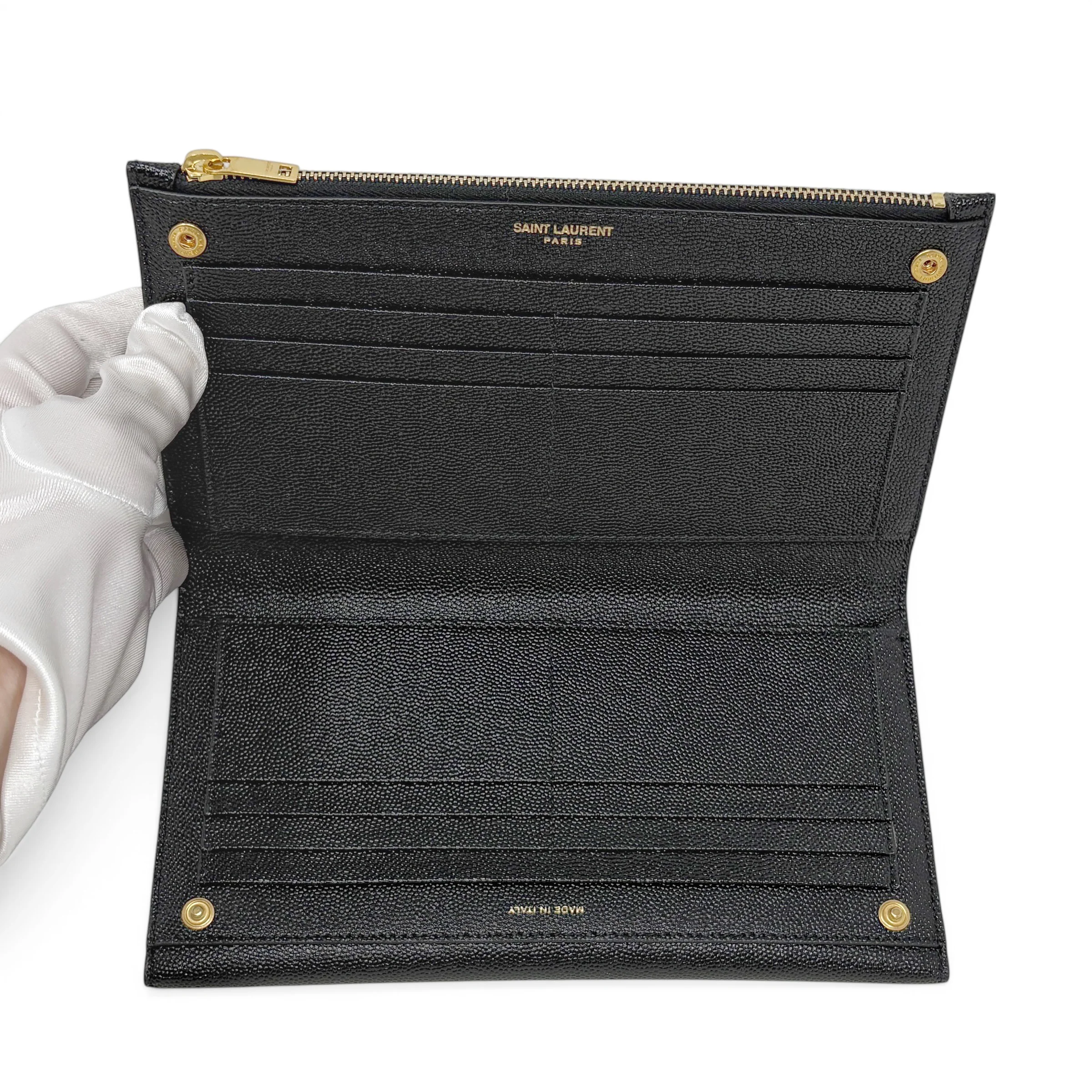 Saint Laurent Black Uptown Large Bifold Wallet - Image 6