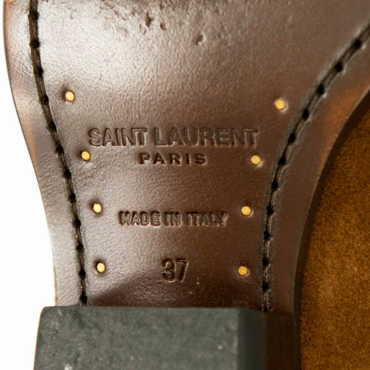 Saint Laurent Brown Chelsea Boots 37 - Image 9