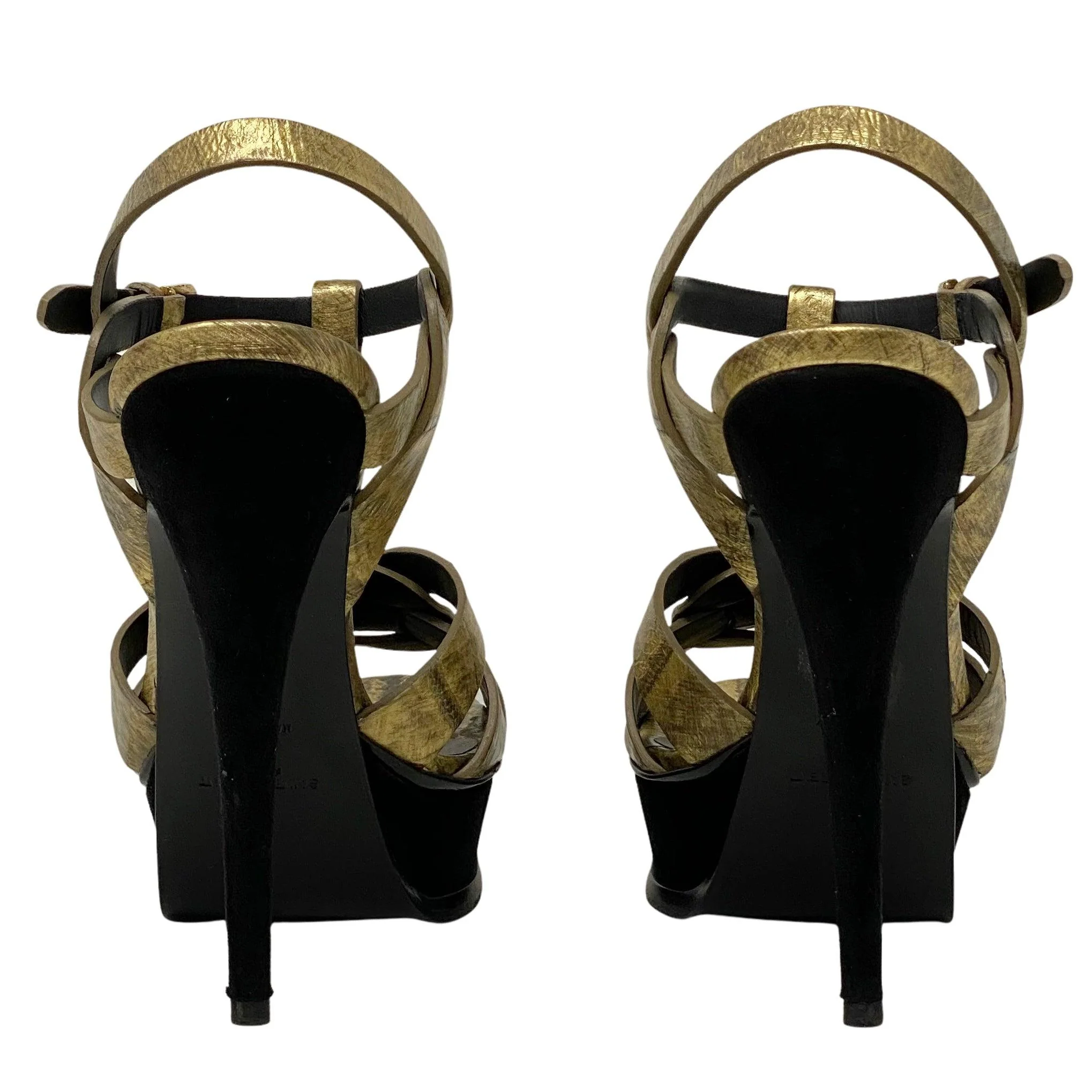 Saint Laurent Gold Tribute Sandals 37 - Image 3