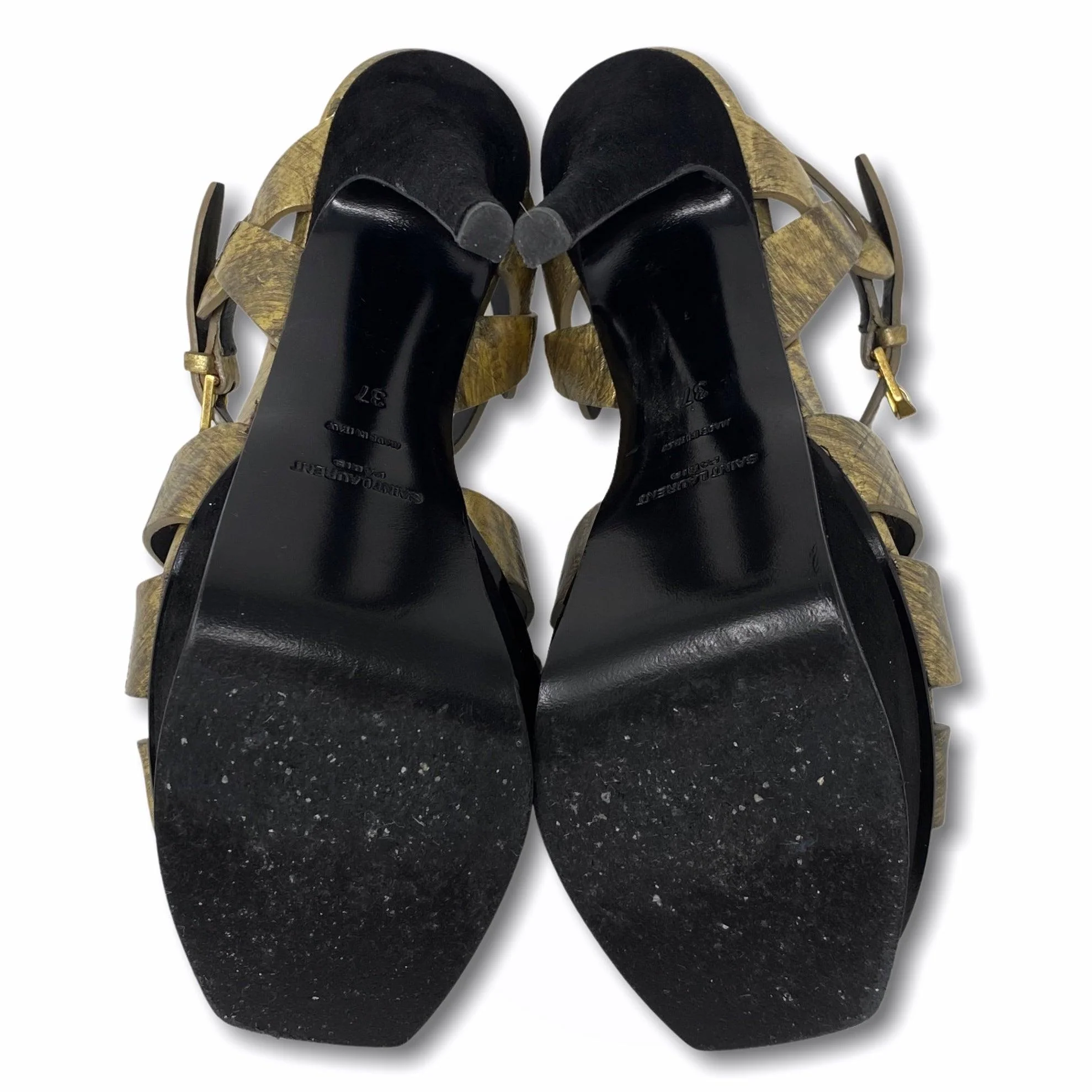 Saint Laurent Gold Tribute Sandals 37 - Image 4
