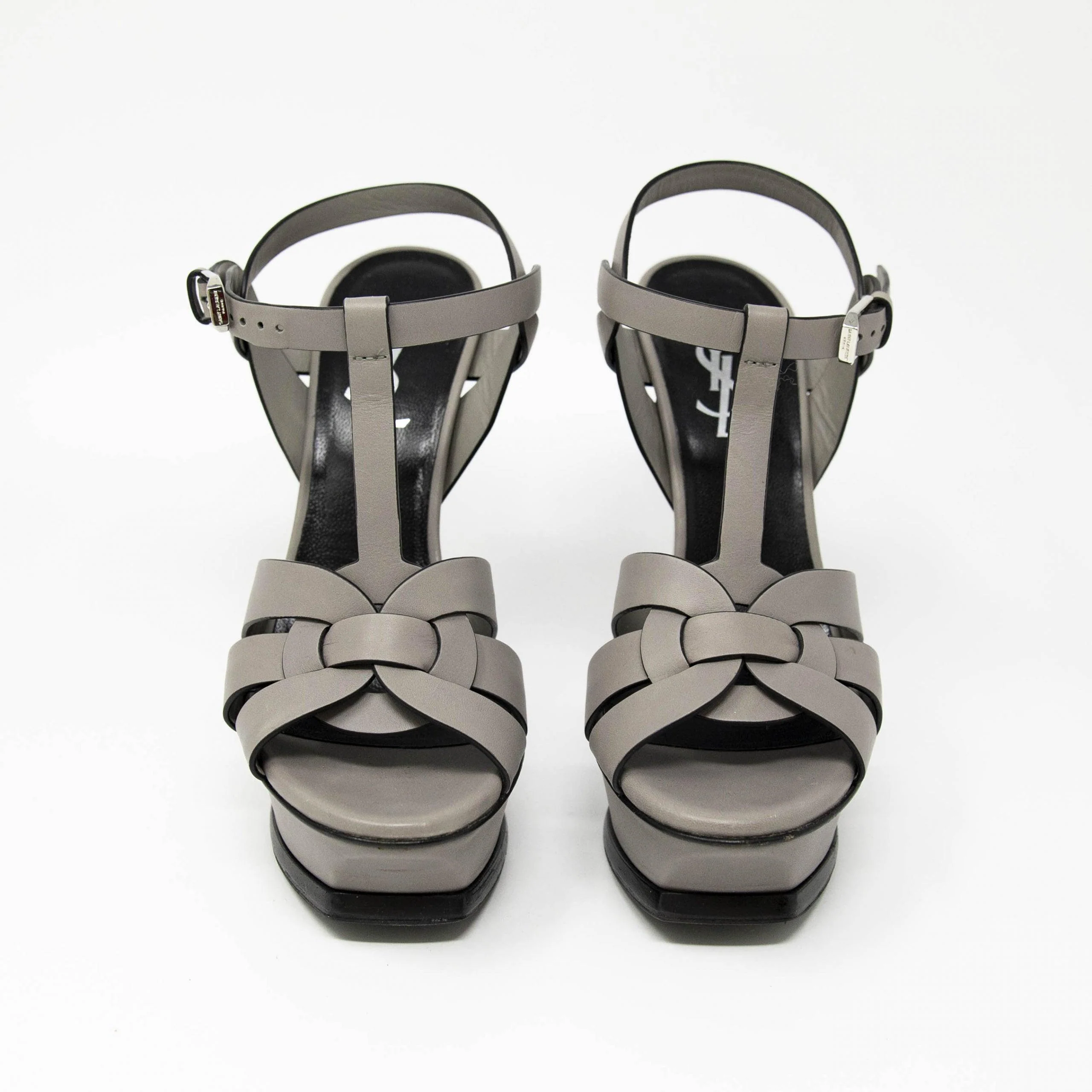 Saint Laurent Grey Tribute Sandals 35 - Image 3