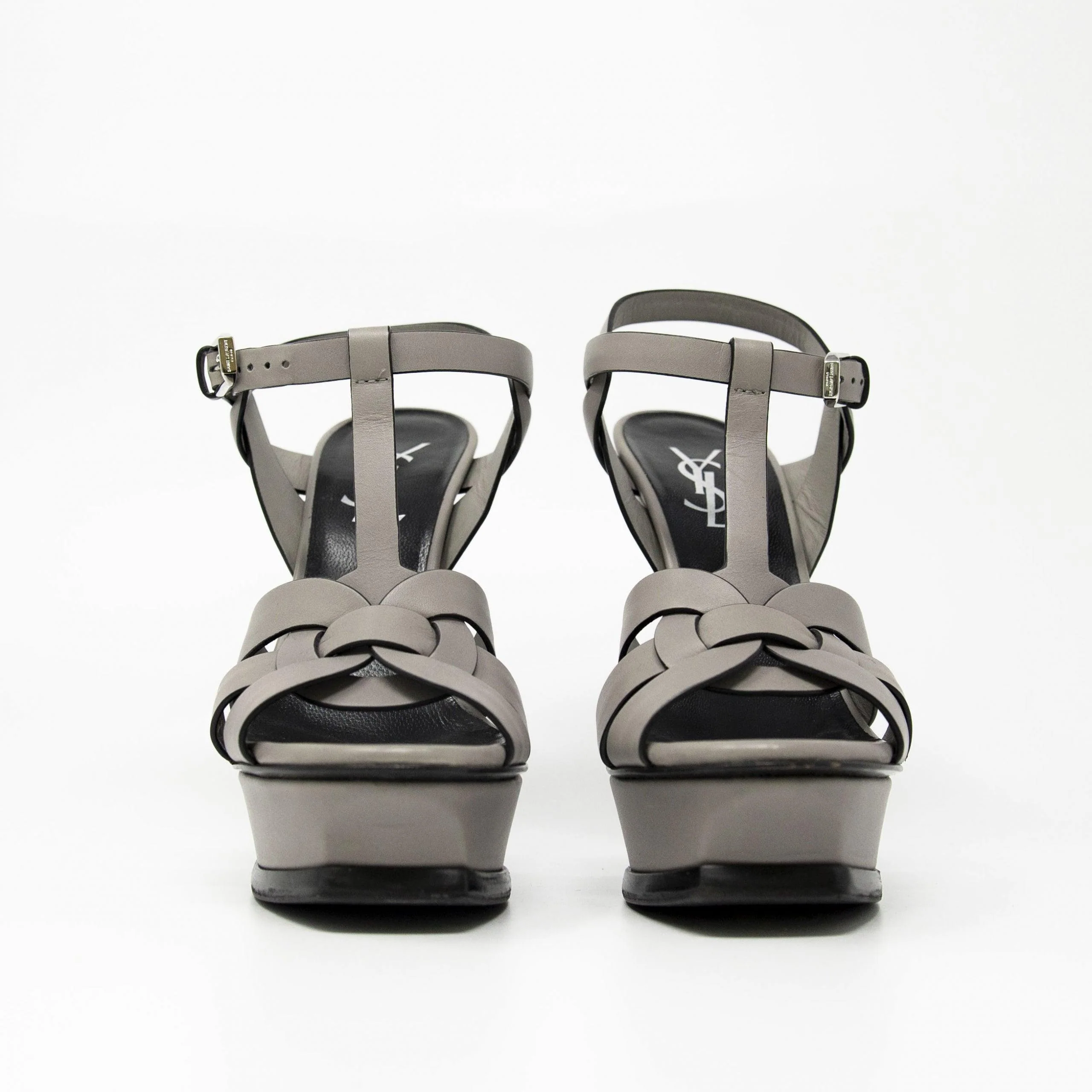 Saint Laurent Grey Tribute Sandals 35 - Image 6
