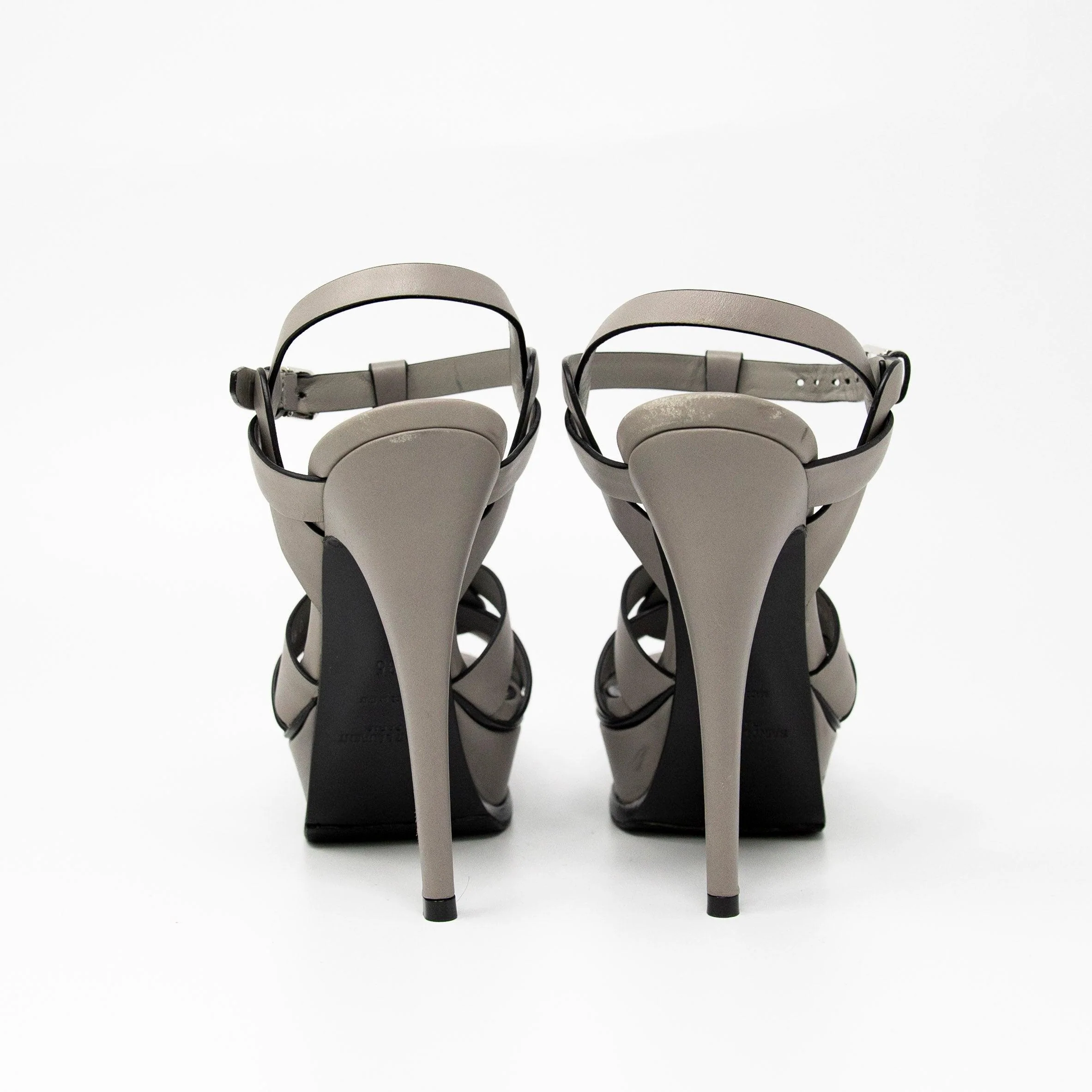 Saint Laurent Grey Tribute Sandals 35 - Image 7