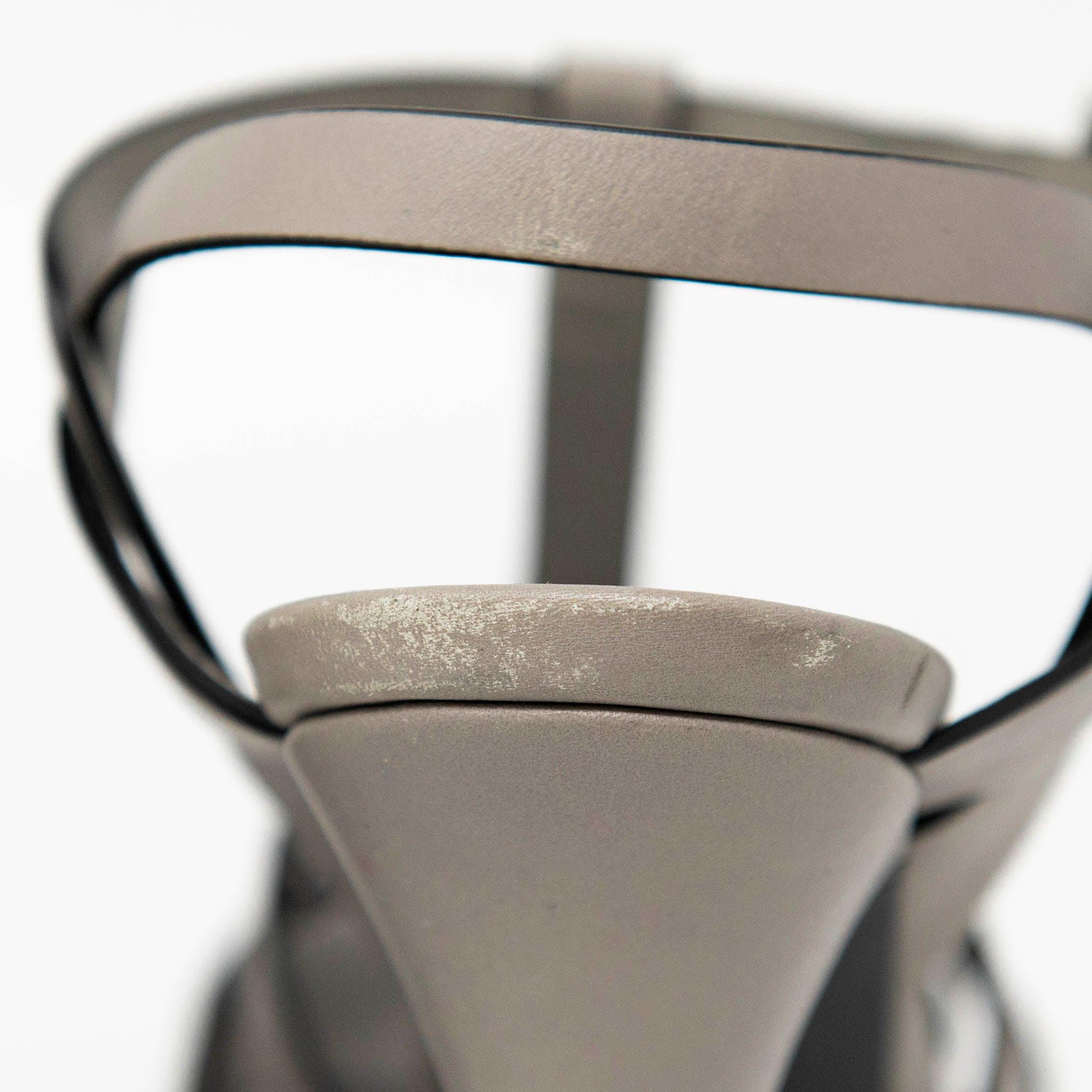 Saint Laurent Grey Tribute Sandals 35 - Image 8