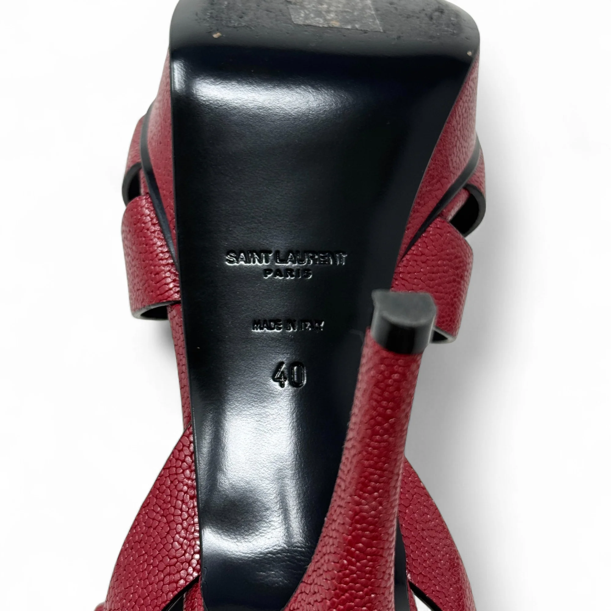 Saint Laurent Red Tribute Sandals 40 - Image 10