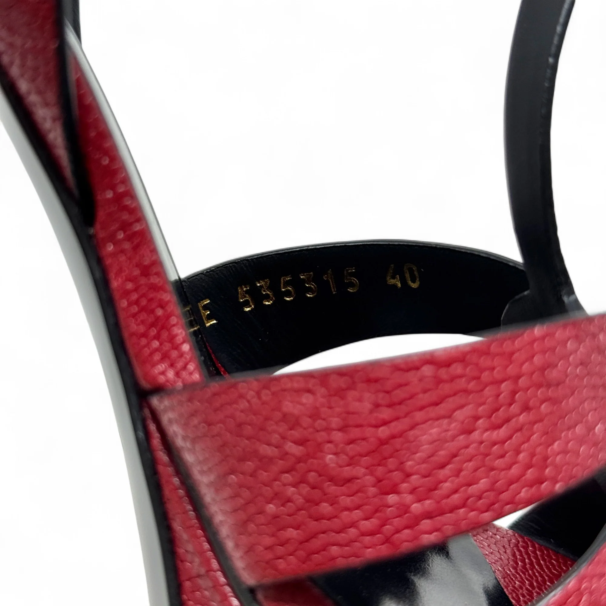 Saint Laurent Red Tribute Sandals 40 - Image 7