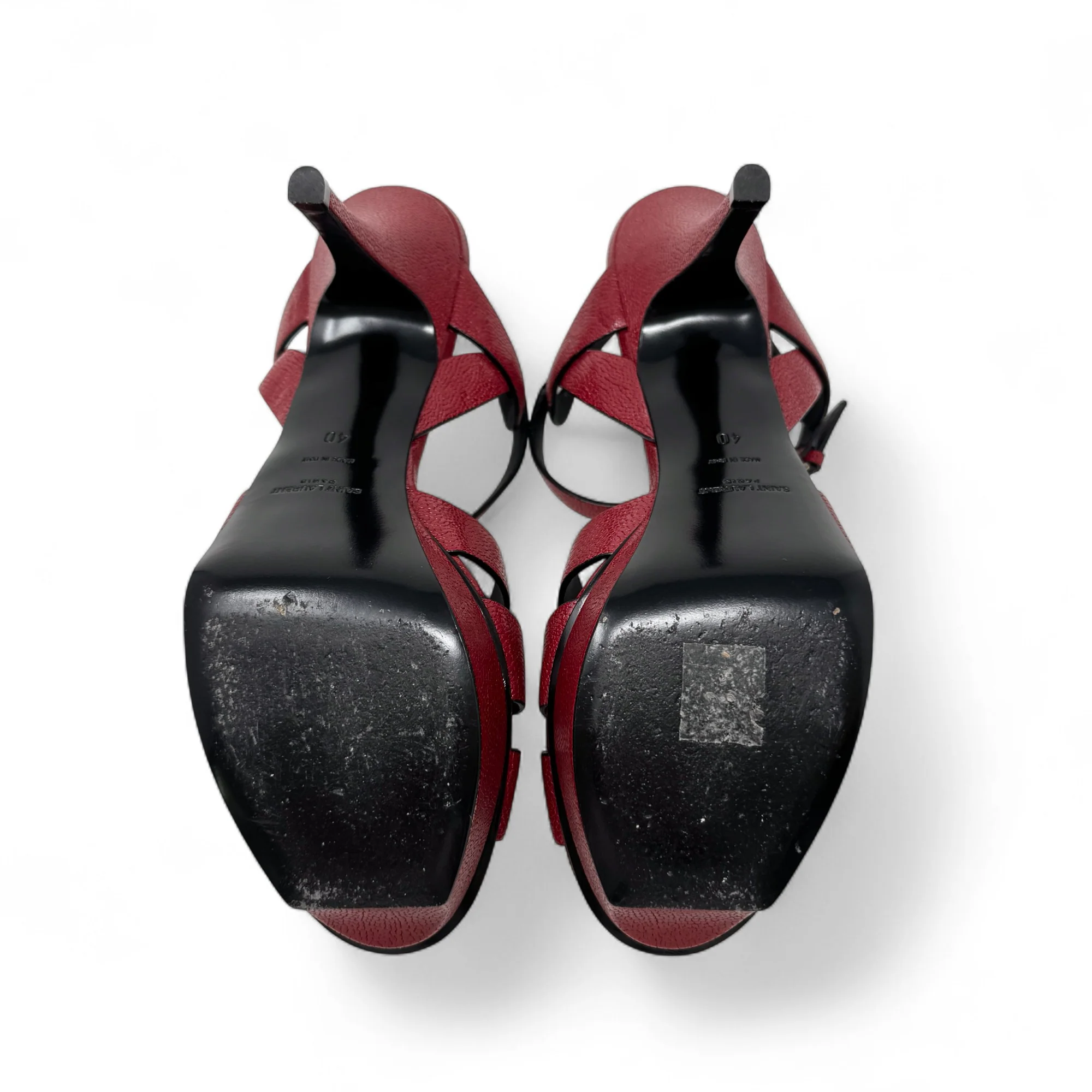 Saint Laurent Red Tribute Sandals 40 - Image 9
