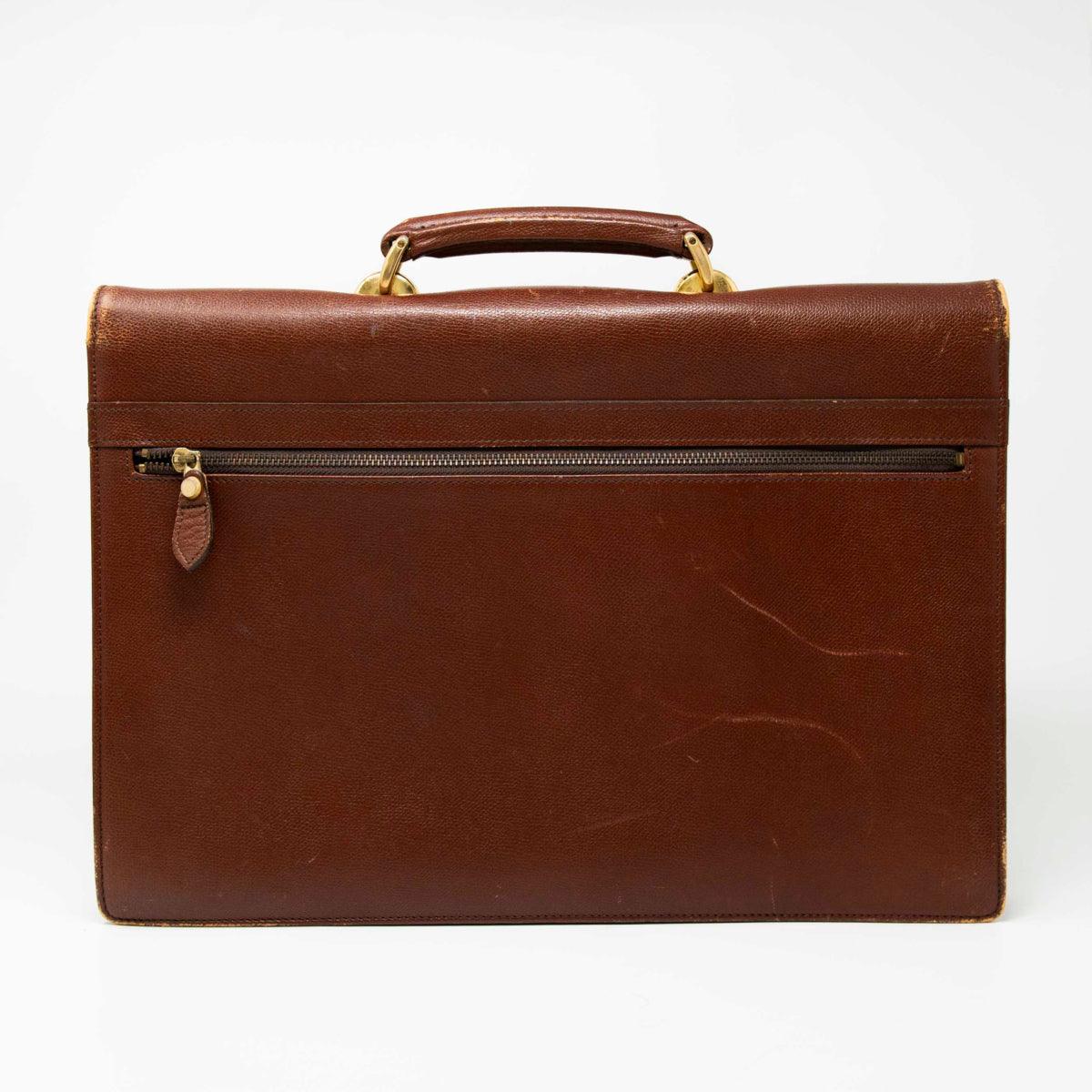 Saint Laurent Vintage Brown Briefcase - Image 3
