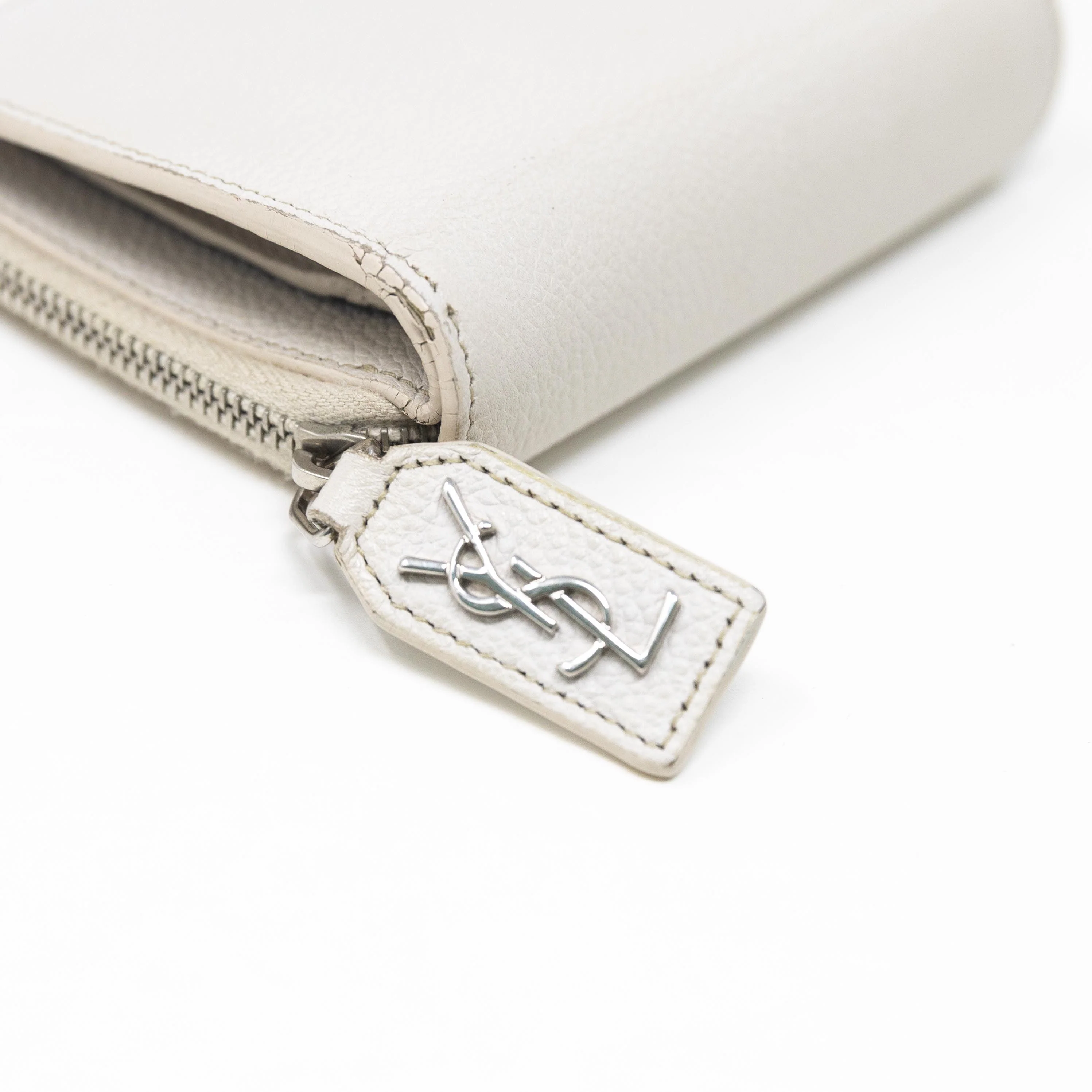 Saint Laurent White Compact Wallet - Image 12