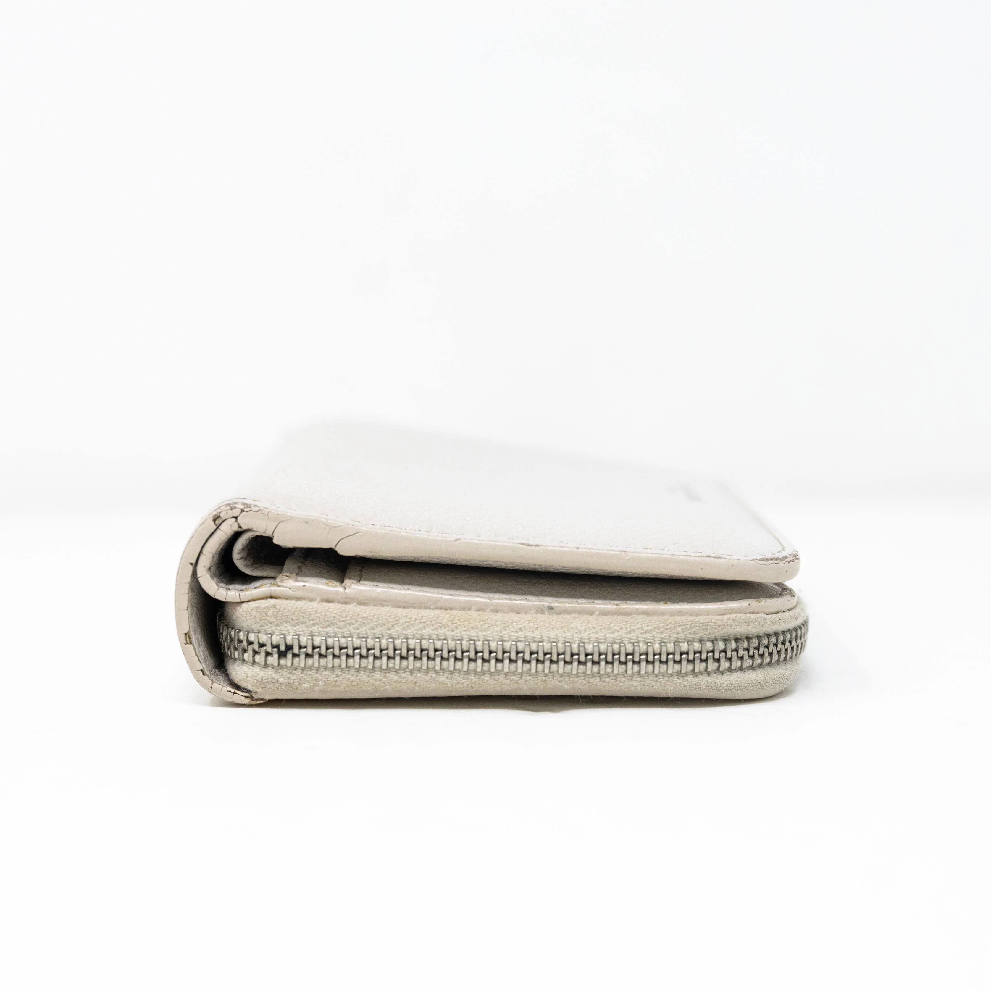 Saint Laurent White Compact Wallet - Image 3