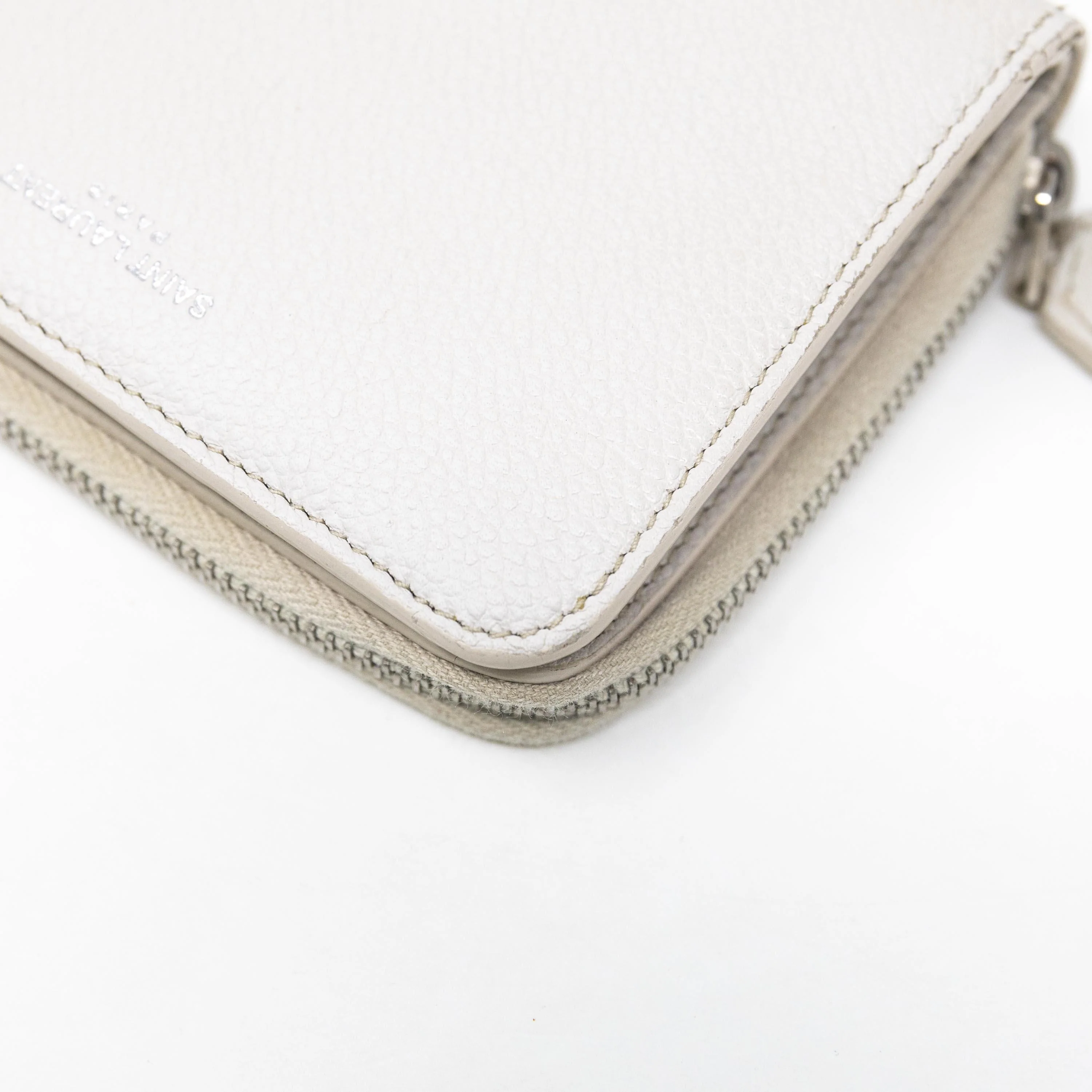 Saint Laurent White Compact Wallet - Image 7