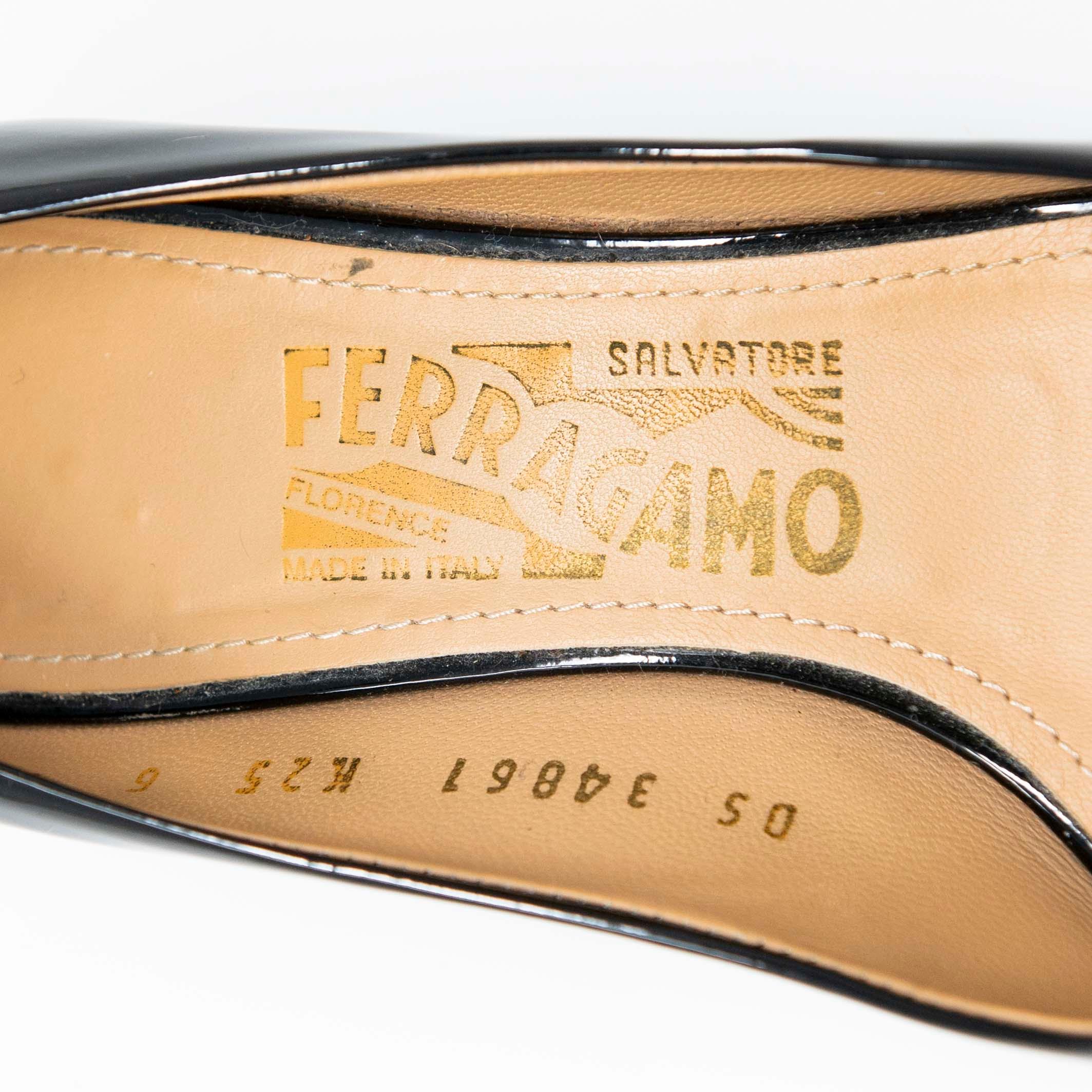 Salvatore Ferragamo Black Sissi Wedges 6 - Image 7