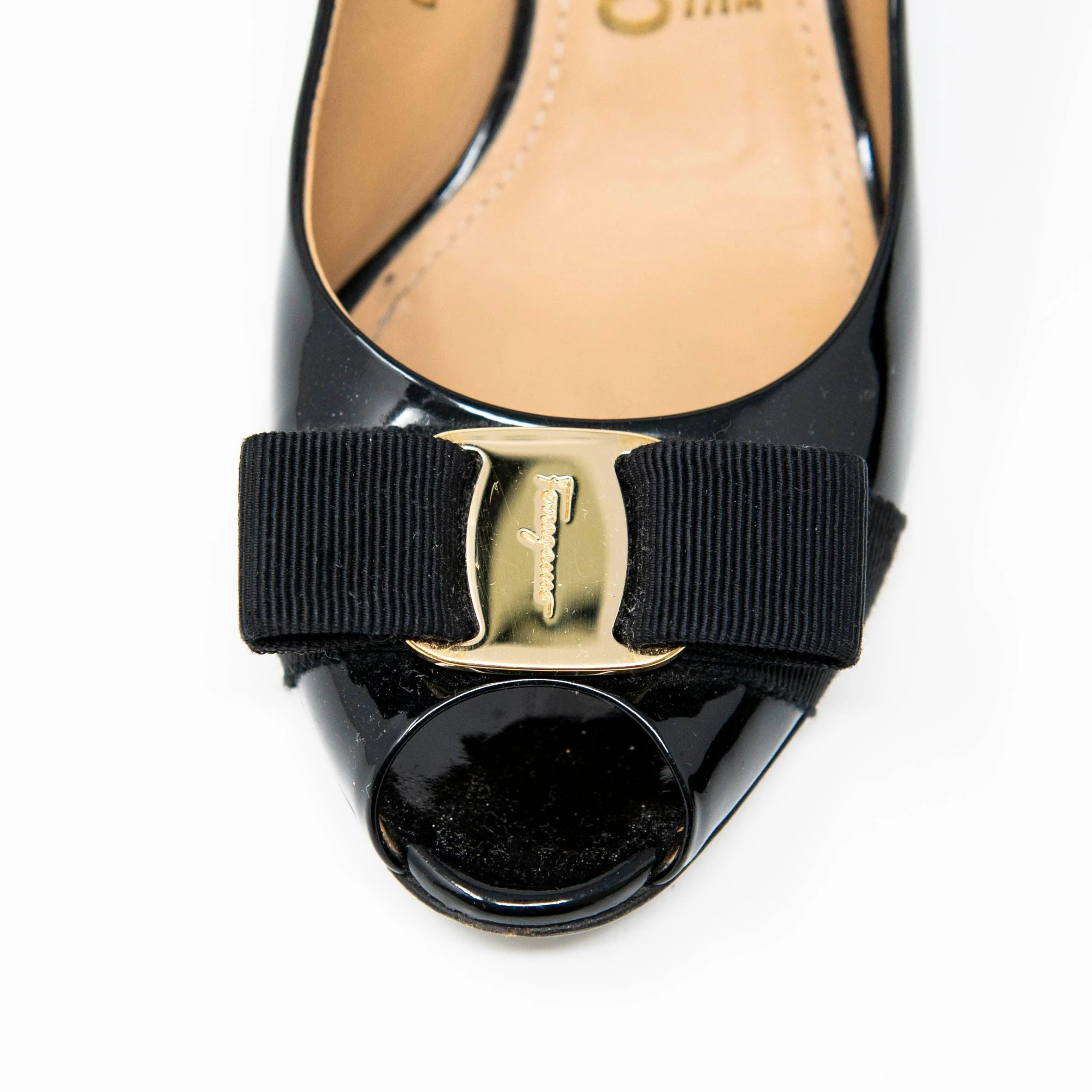 Salvatore Ferragamo Black Sissi Wedges 6 - Image 8
