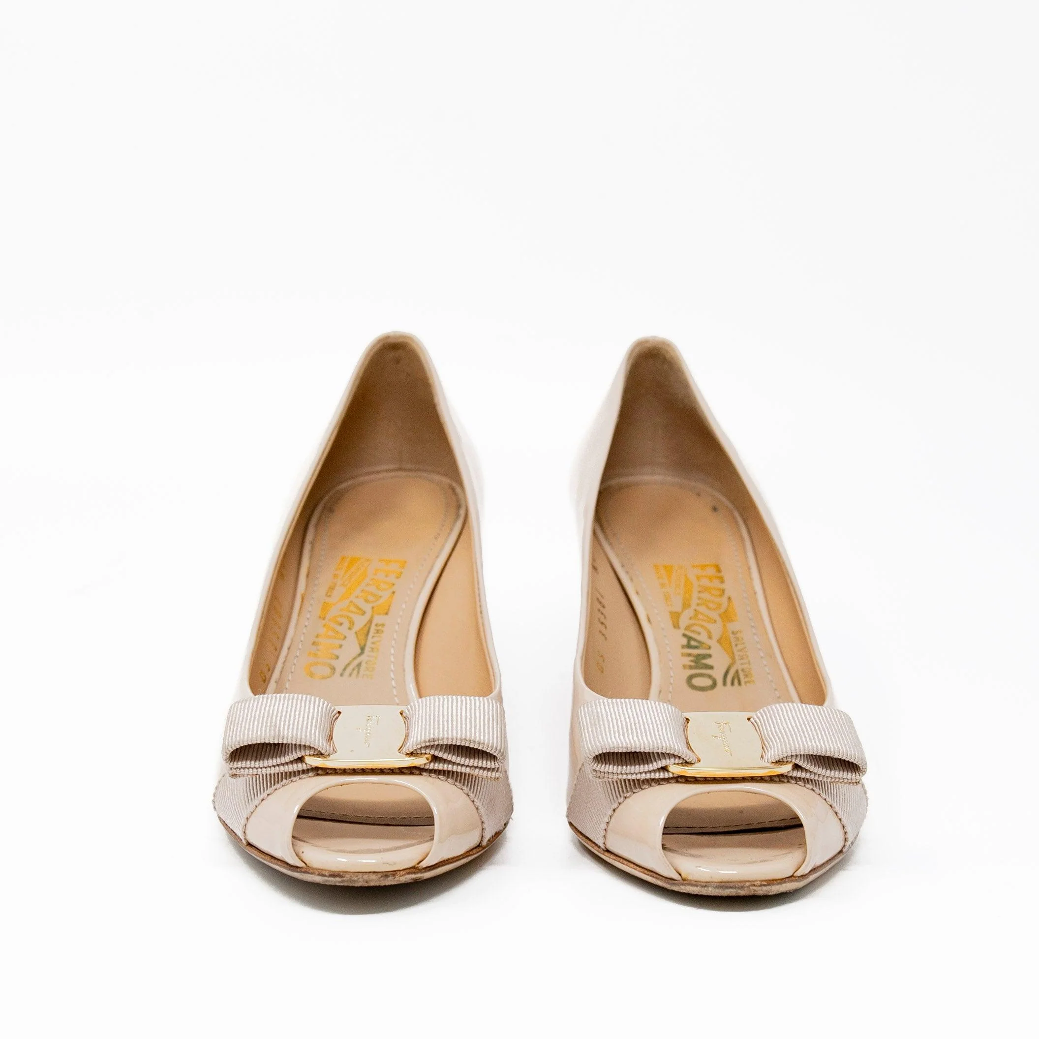 Salvatore Ferragamo Nude Sissi Wedges 6 - Image 6