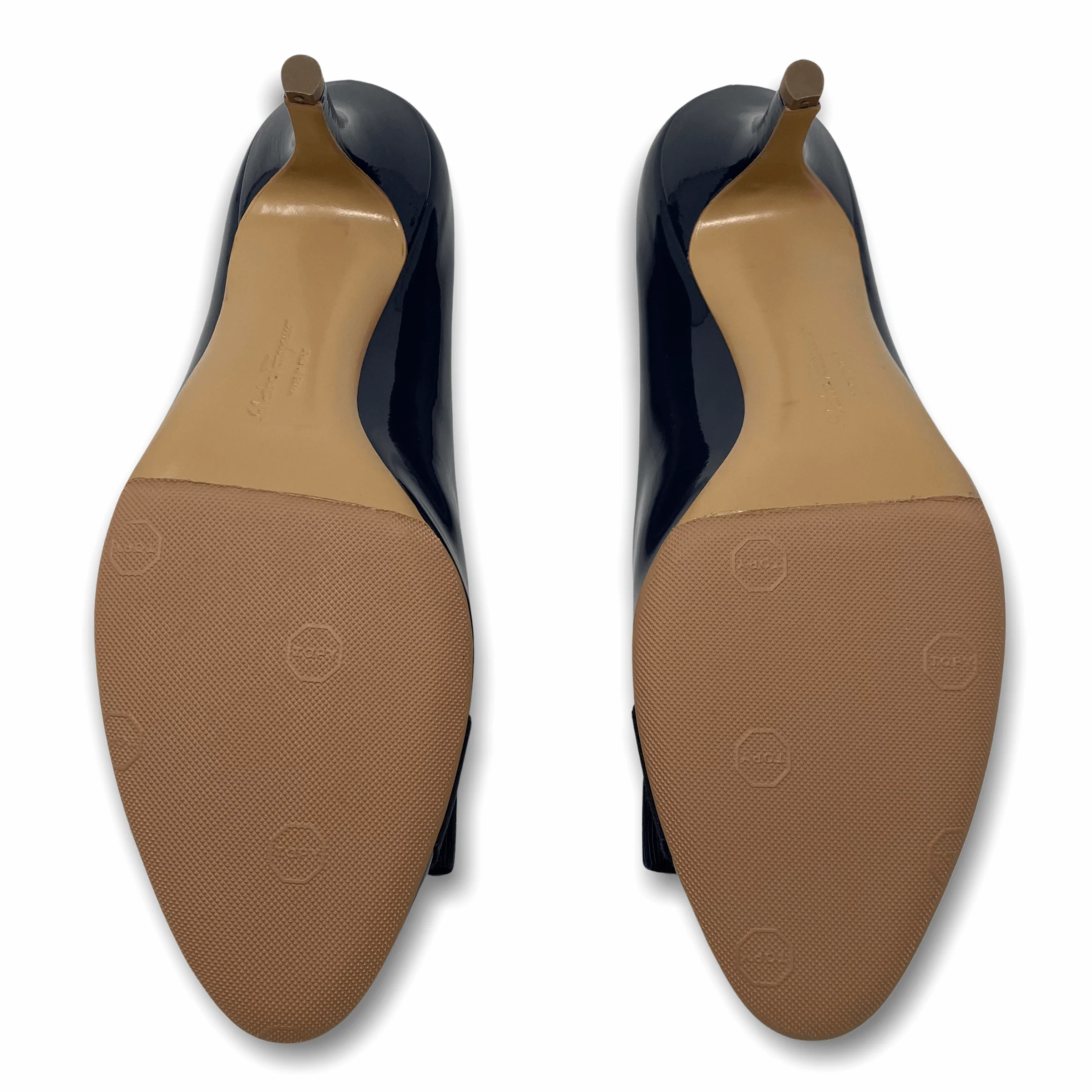 Ferragamo Blue Carla Pumps 7C - Image 4
